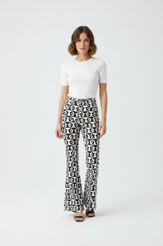 Pantalon flare rétro Ghanda