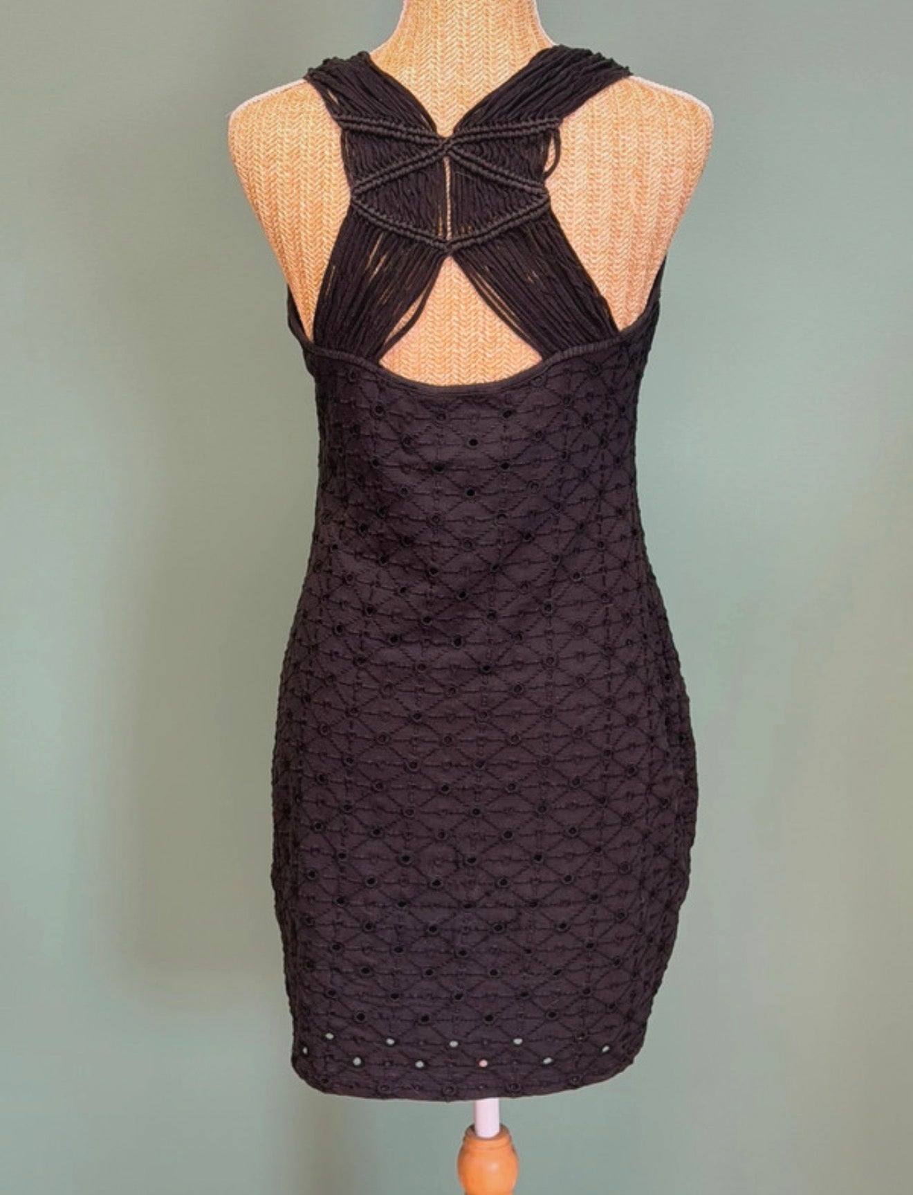 Robe The Festival Fringe noire ajourée - Superdry - Taille L