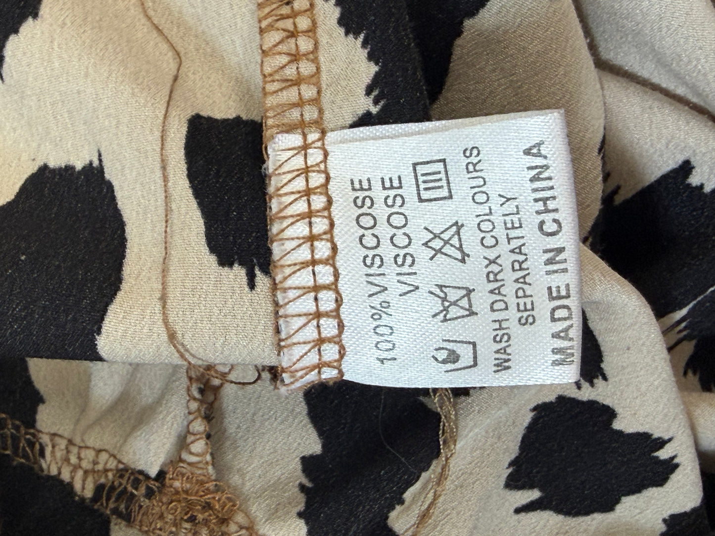 Robe léopard beige et noire Jubylee femme taille M