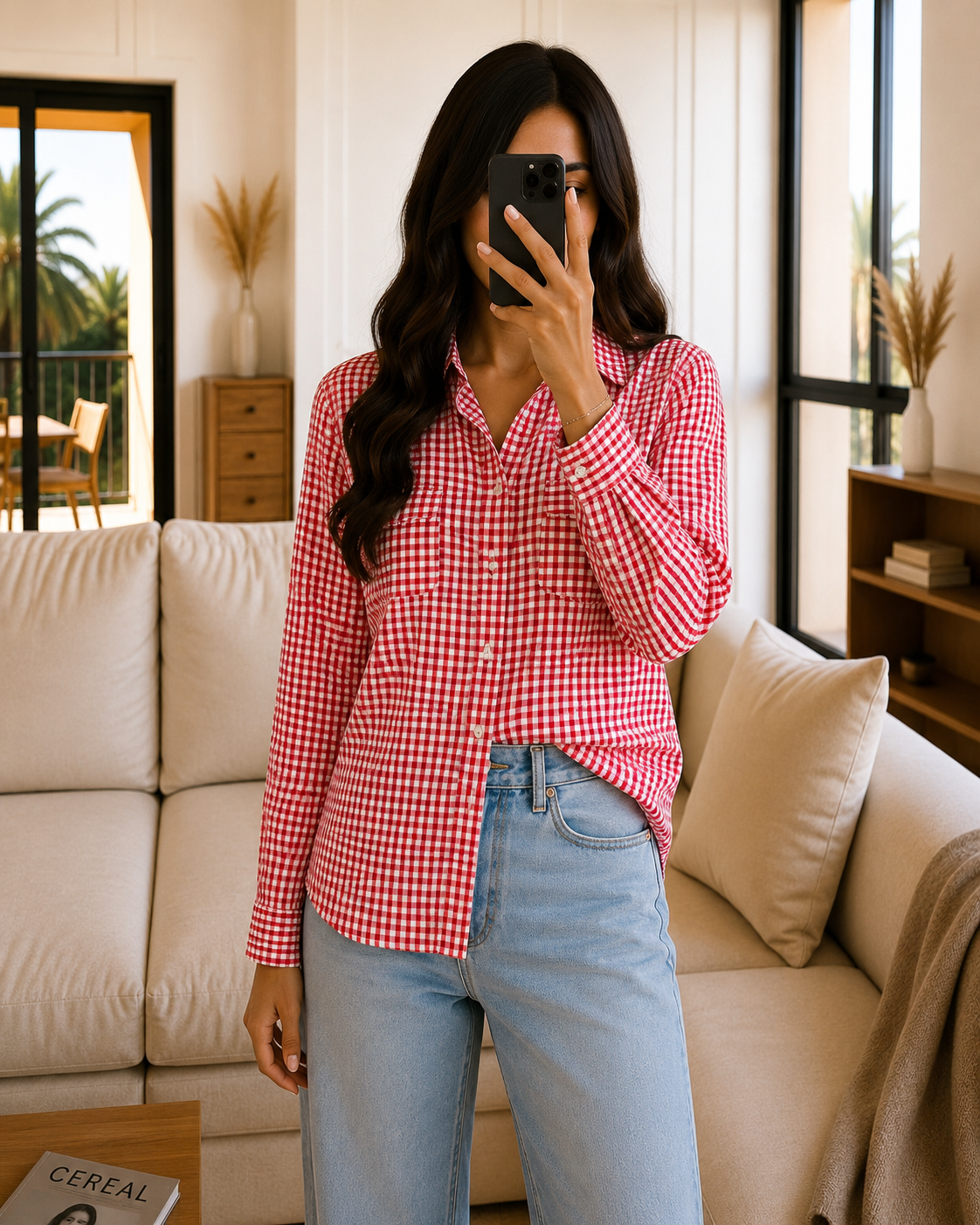 Chemise à Carreaux Vichy -Tommy Hilfiger - L Tommy Hilfiger