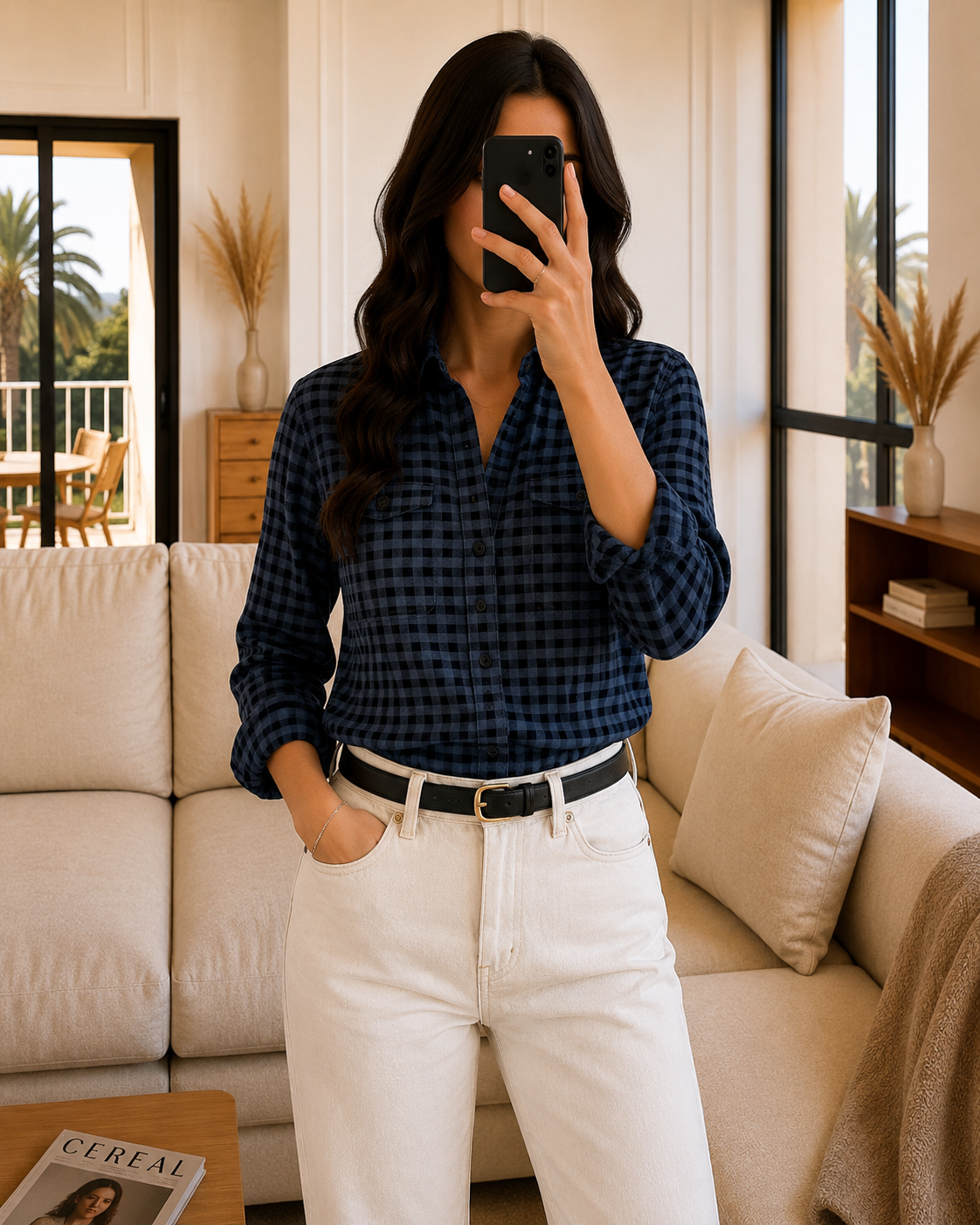 Chemise à carreaux Navy Casual - Tommy Hilfiger - XS Tommy Hilfiger