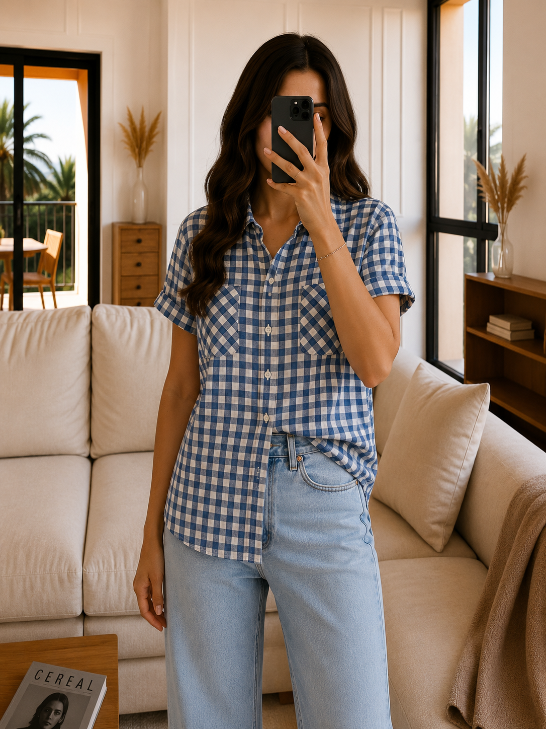 Chemise Vichy Bleu - Tommy Hilfiger - L Tommy Hilfiger