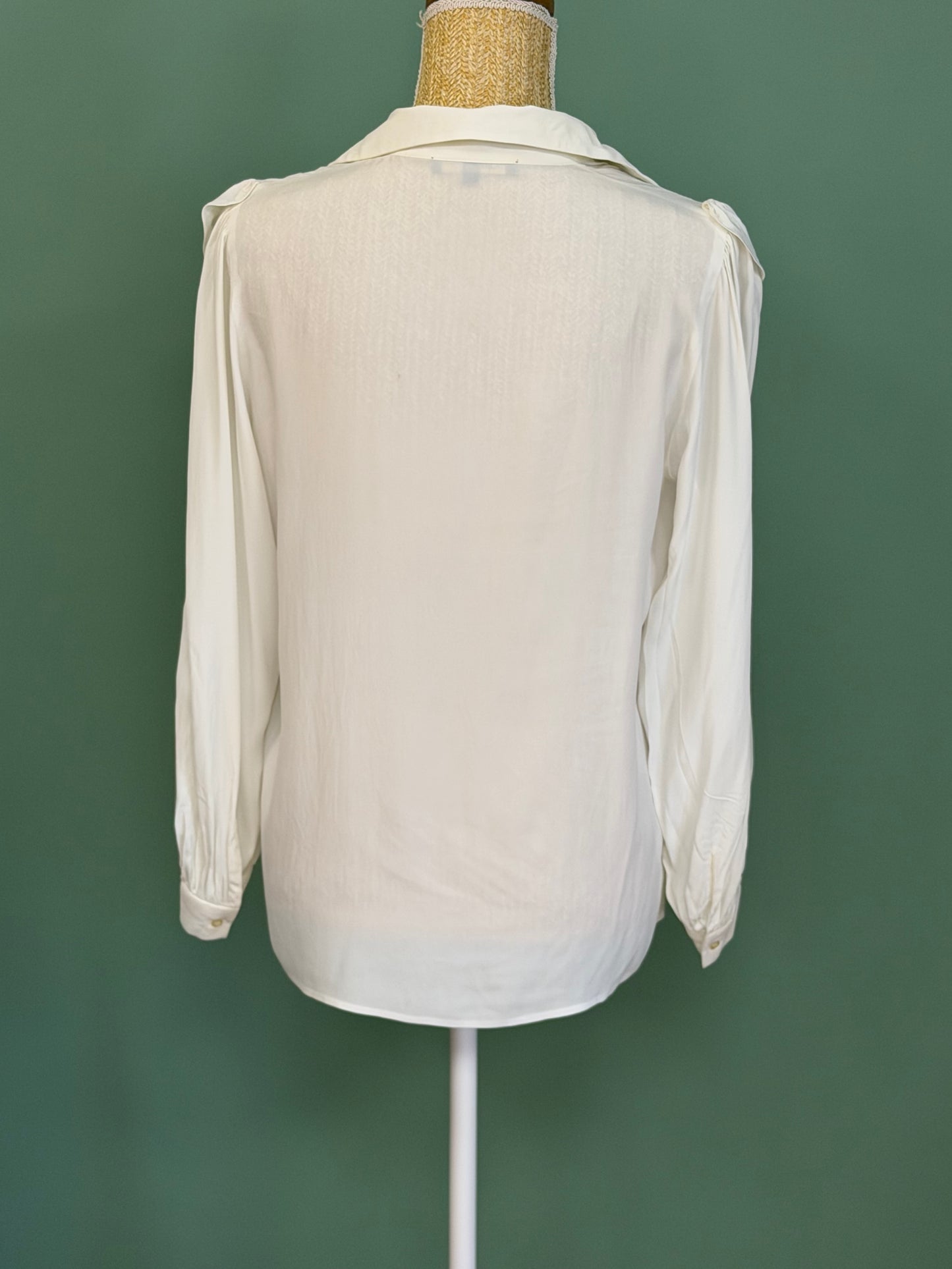 Chemisier Maje blanc à volants – Taille S