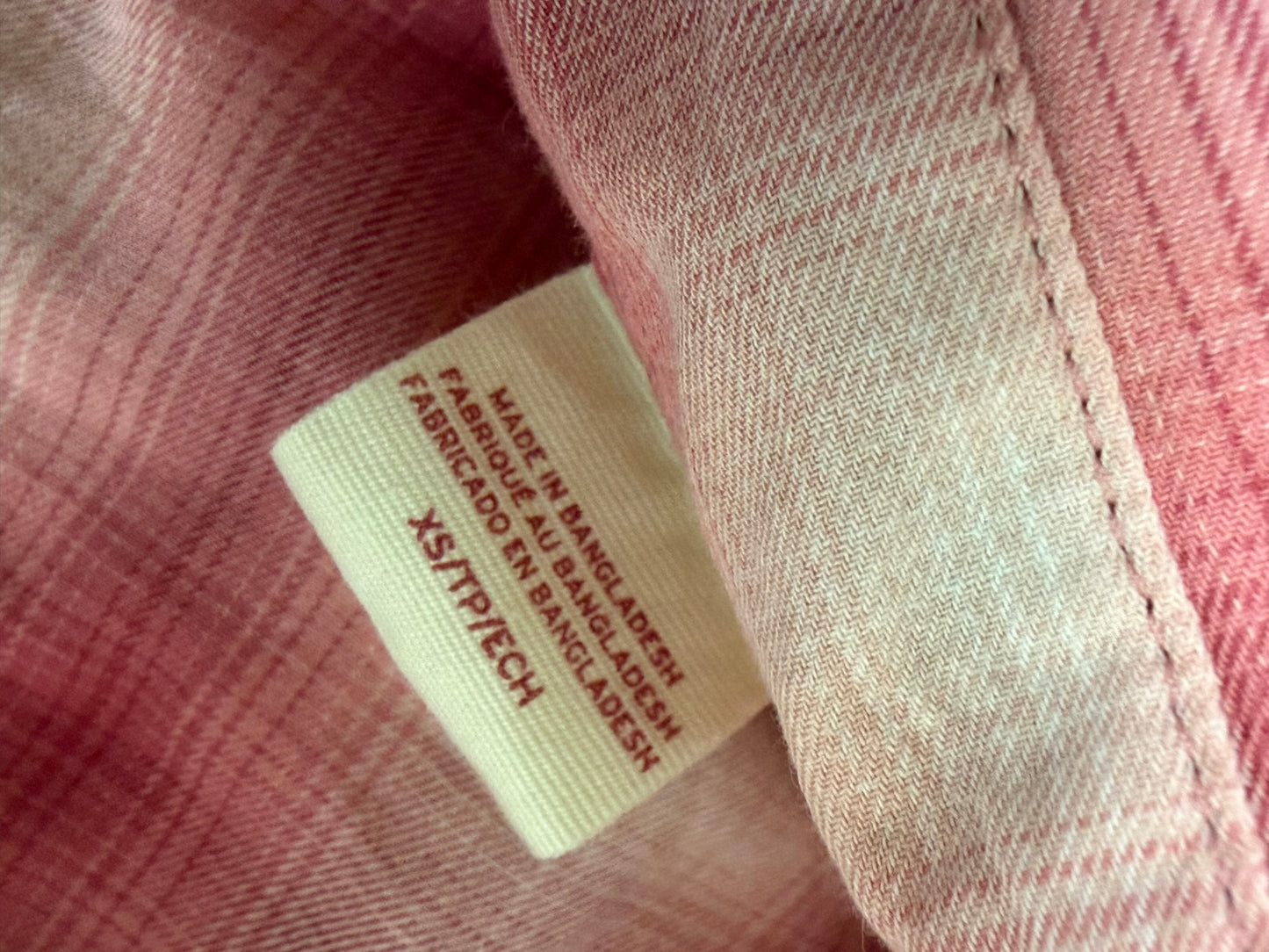 Chemise Levi’s à carreaux roses