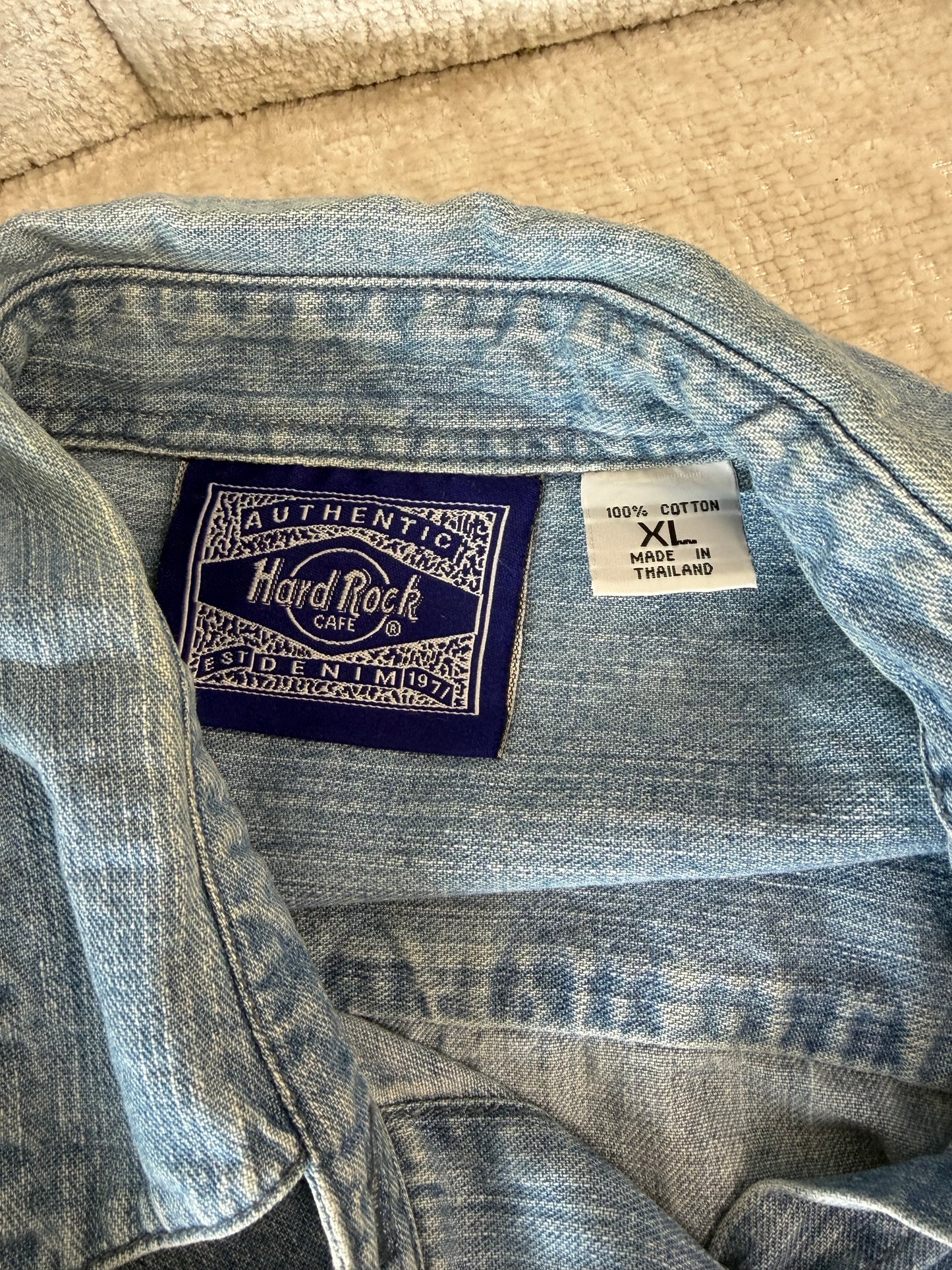 Chemise sans manches en jean Hard Rock Café