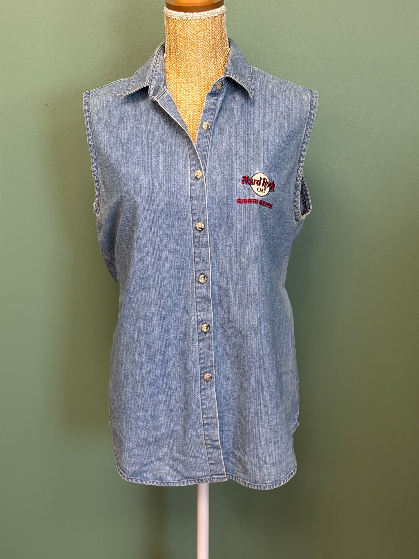 Chemise sans manches en jean Hard Rock Café