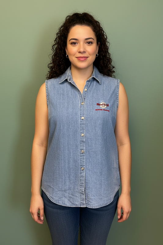 Chemise sans manches en jean Hard Rock Café