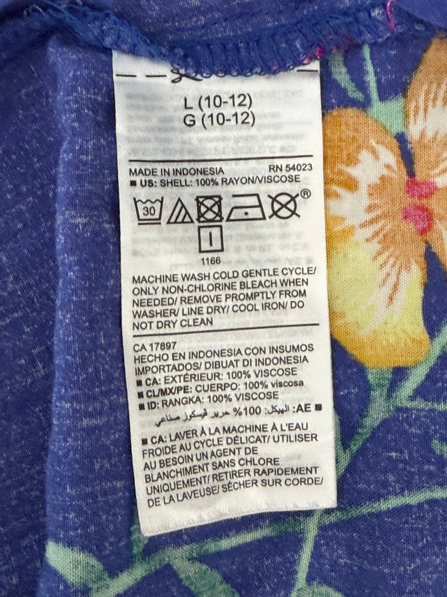 Robe longue fleurie bleu roi – Taille L