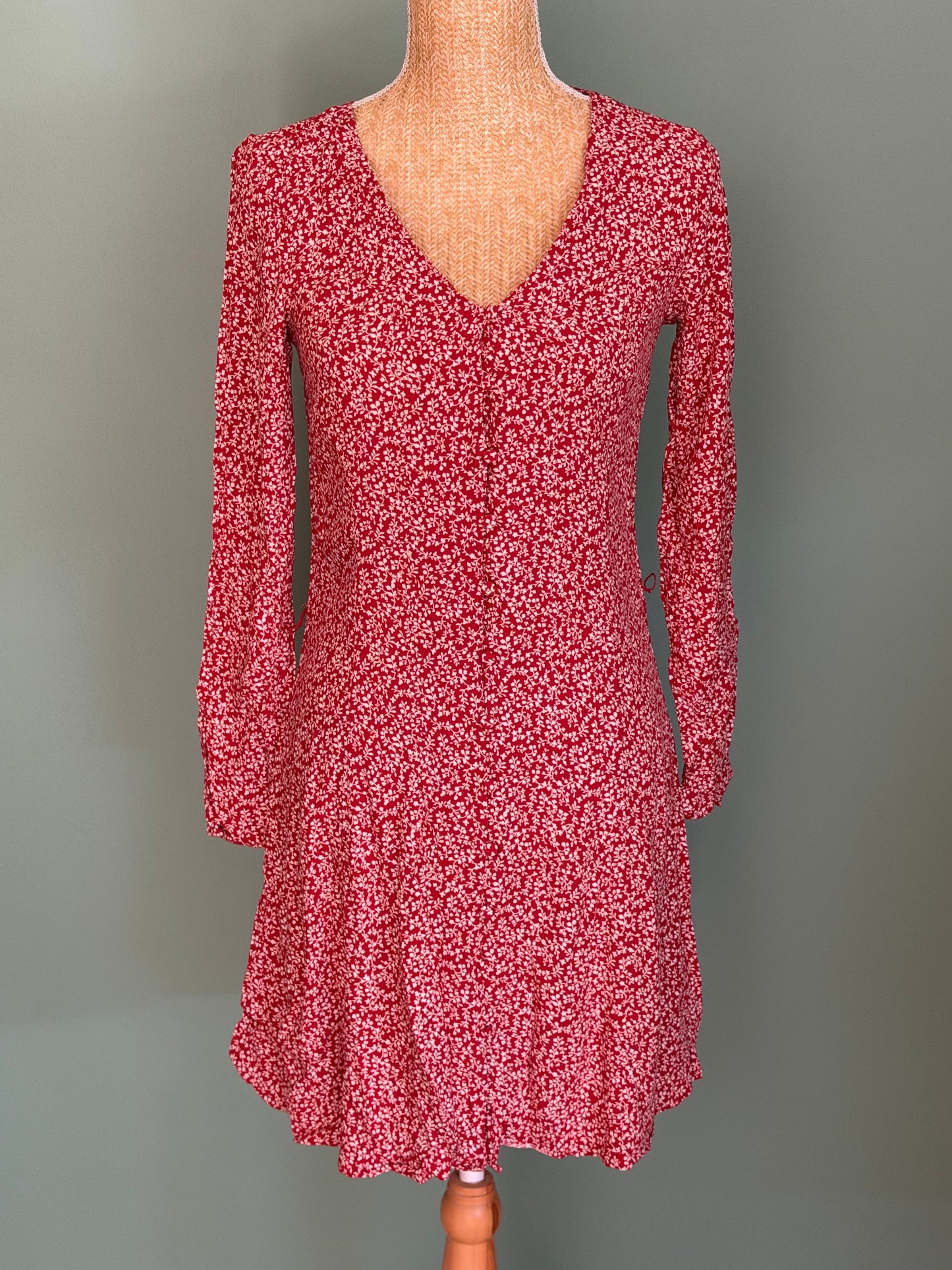 Robe rouge fleurie Anko – Taille S
