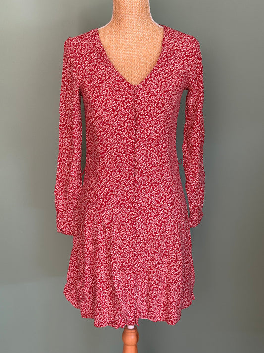Robe rouge fleurie Anko – Taille S