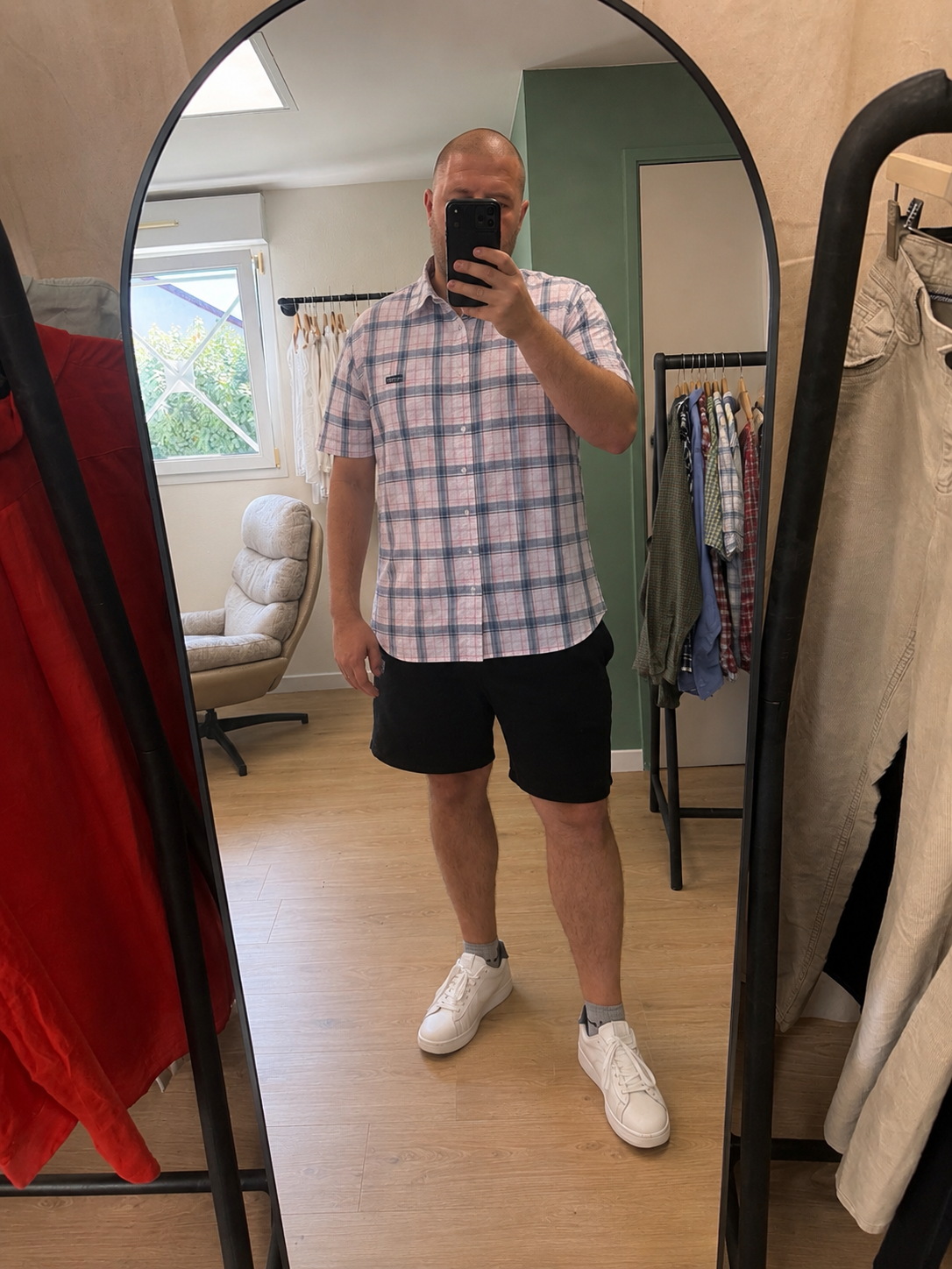 Chemise à carreaux bleu ciel & blanc - Chaps Ralph Lauren - Taille XL