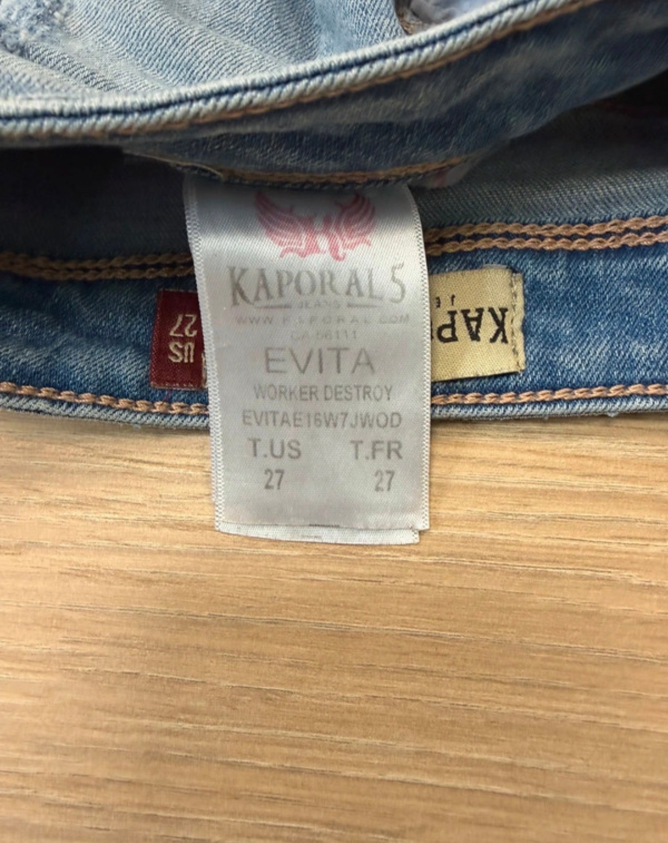 Jean Kaporal 5 Evita Worker Destroy – Jean Slim Destroy - Taille S