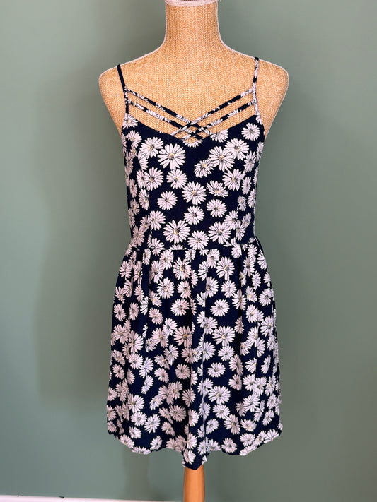 Robe fleurie à bretelles croisées Atmosphere – Taille L