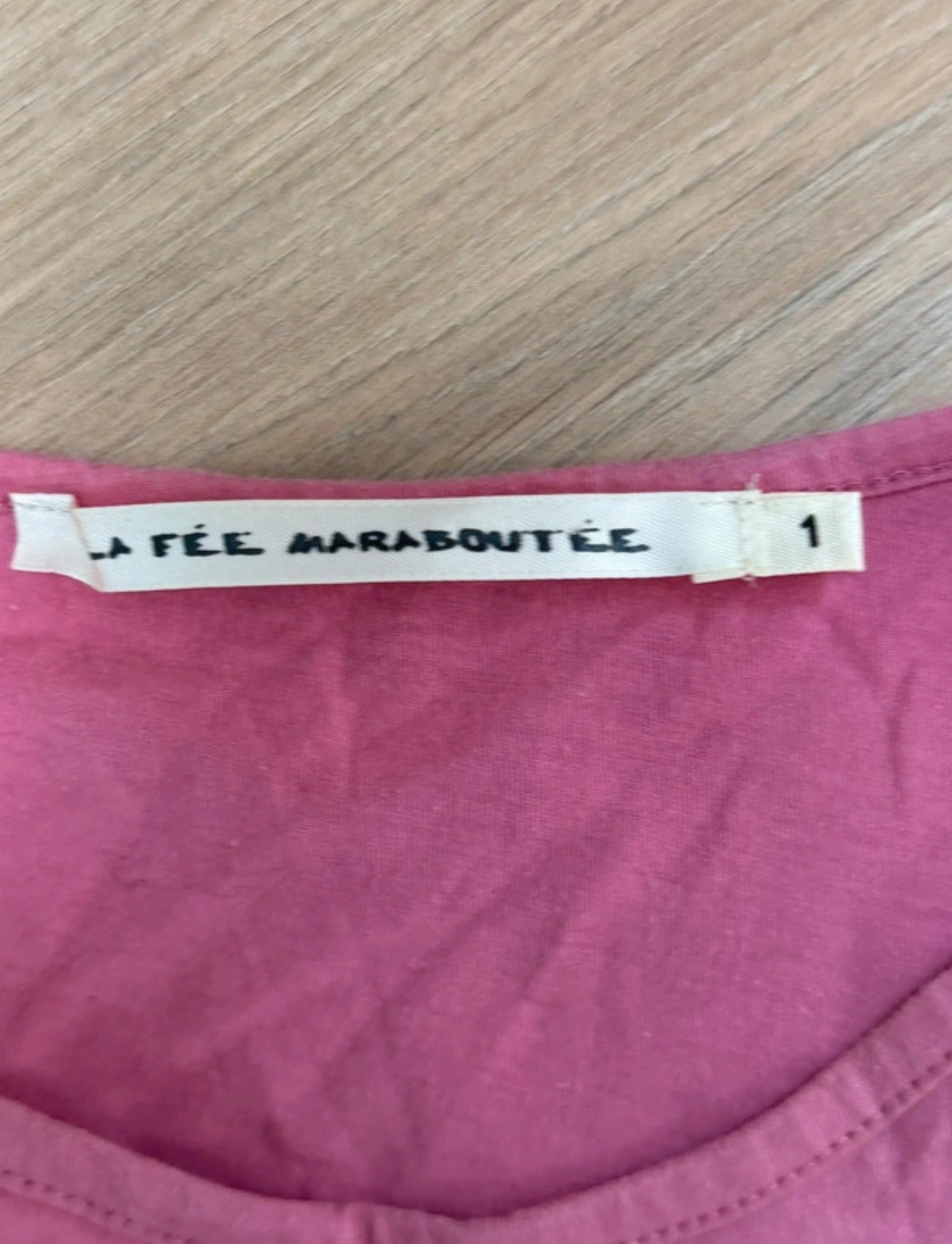 T-shirt La Fée Maraboutée Rose Fuchsia - Taille S