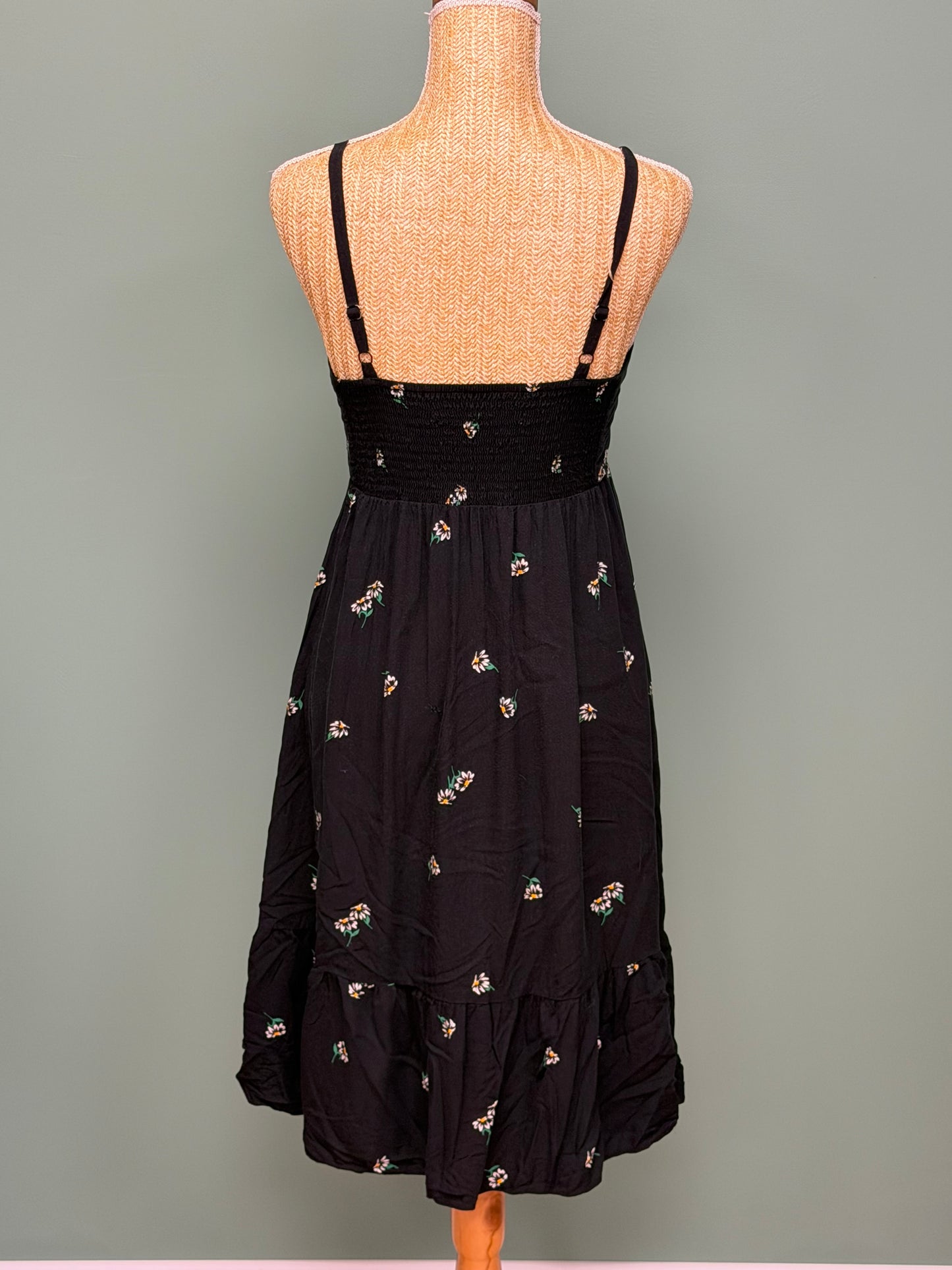 Robe noire à petites fleurs - Taille S