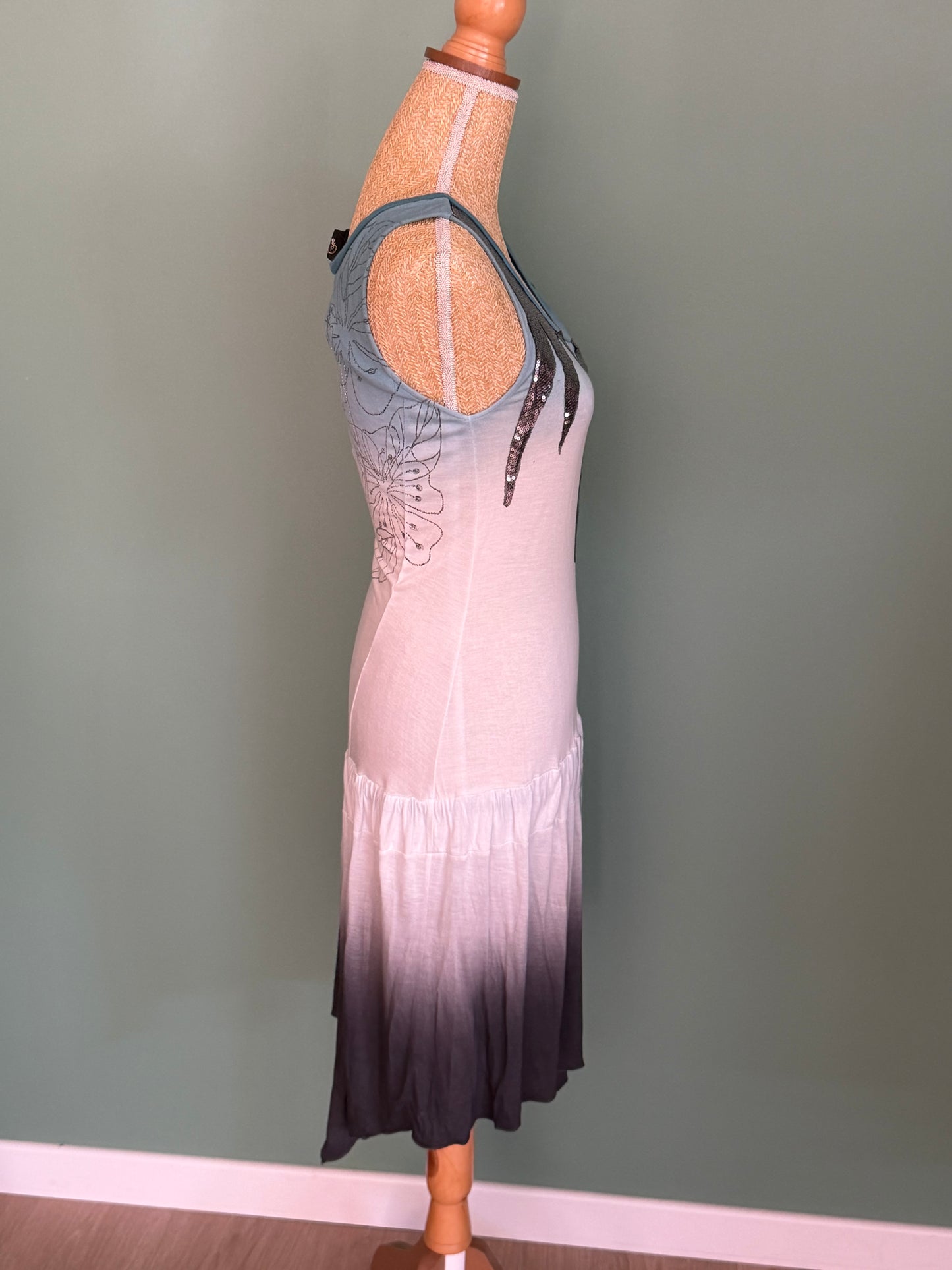Robe Desigual bleu ciel & gris – Taille L