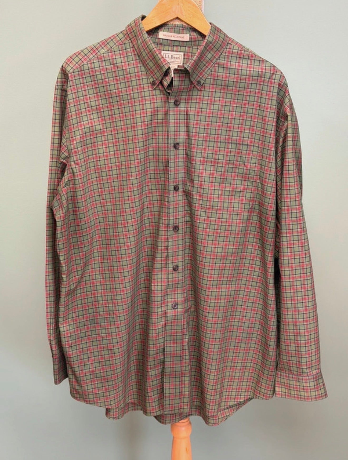 Chemise à carreaux vert & bordeaux- L.L.Bean - Taille XXL