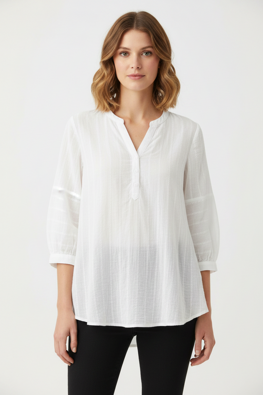 Blouse blanche légère esprit bohème