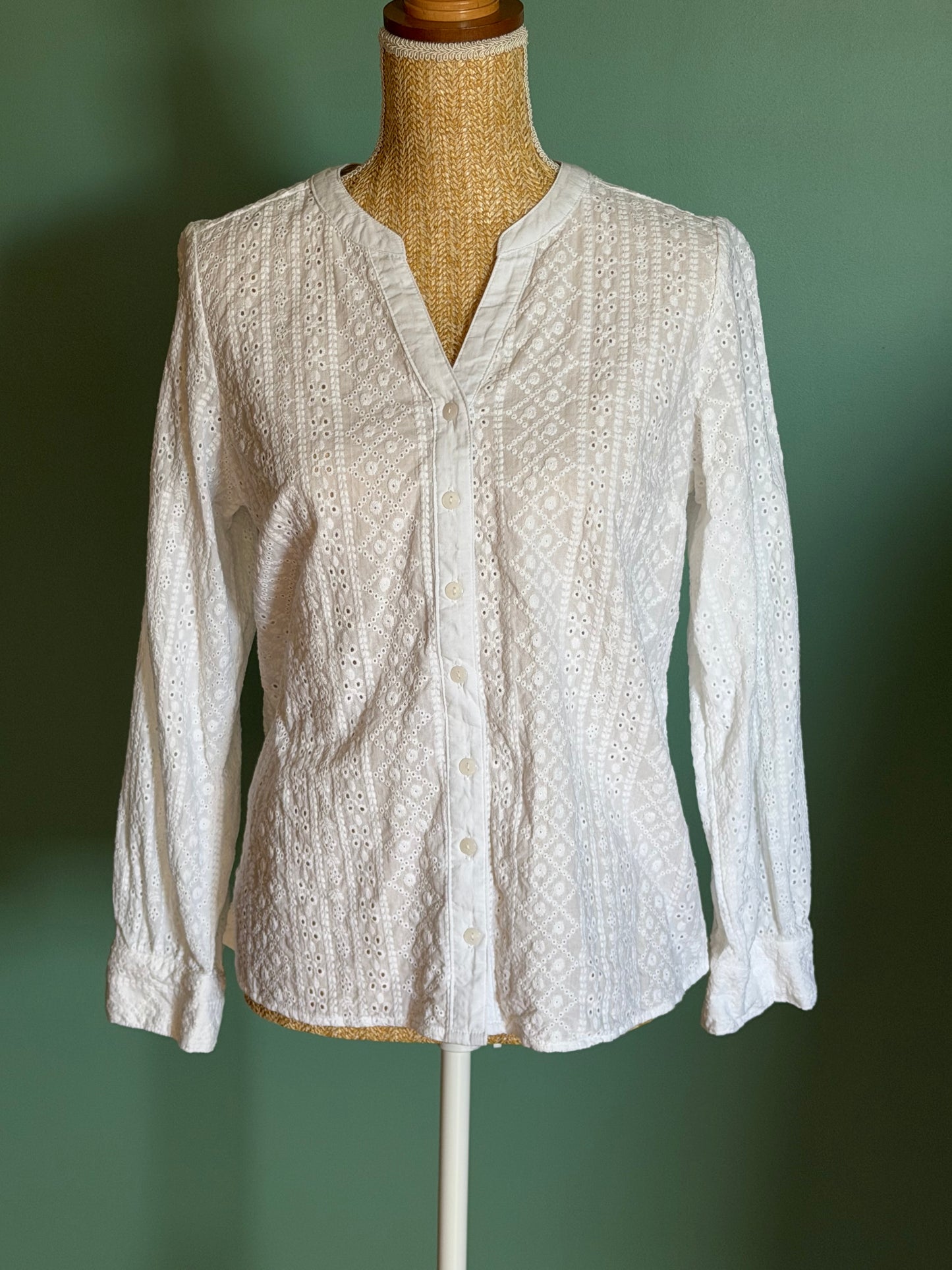 Blouse blanche broderie anglaise d&co
