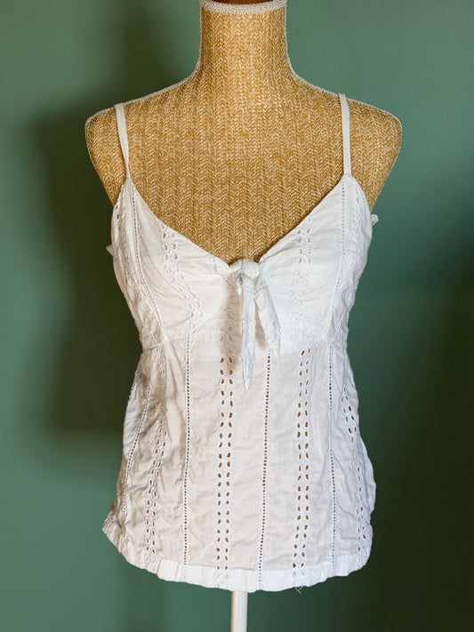 Top blanc broderie anglaise