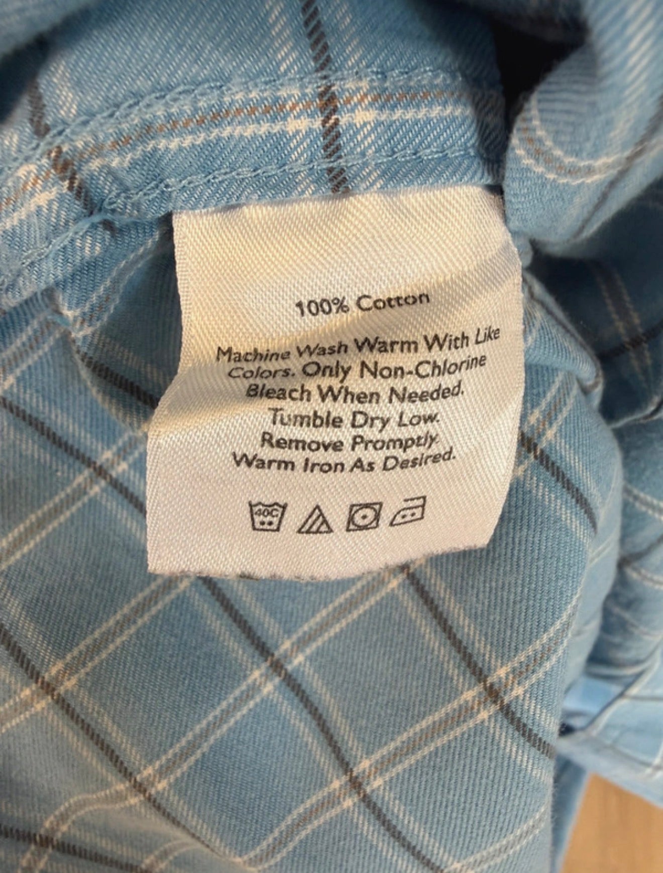 Chemise à carreaux bleu ciel - Eddie Bauer - Taille L
