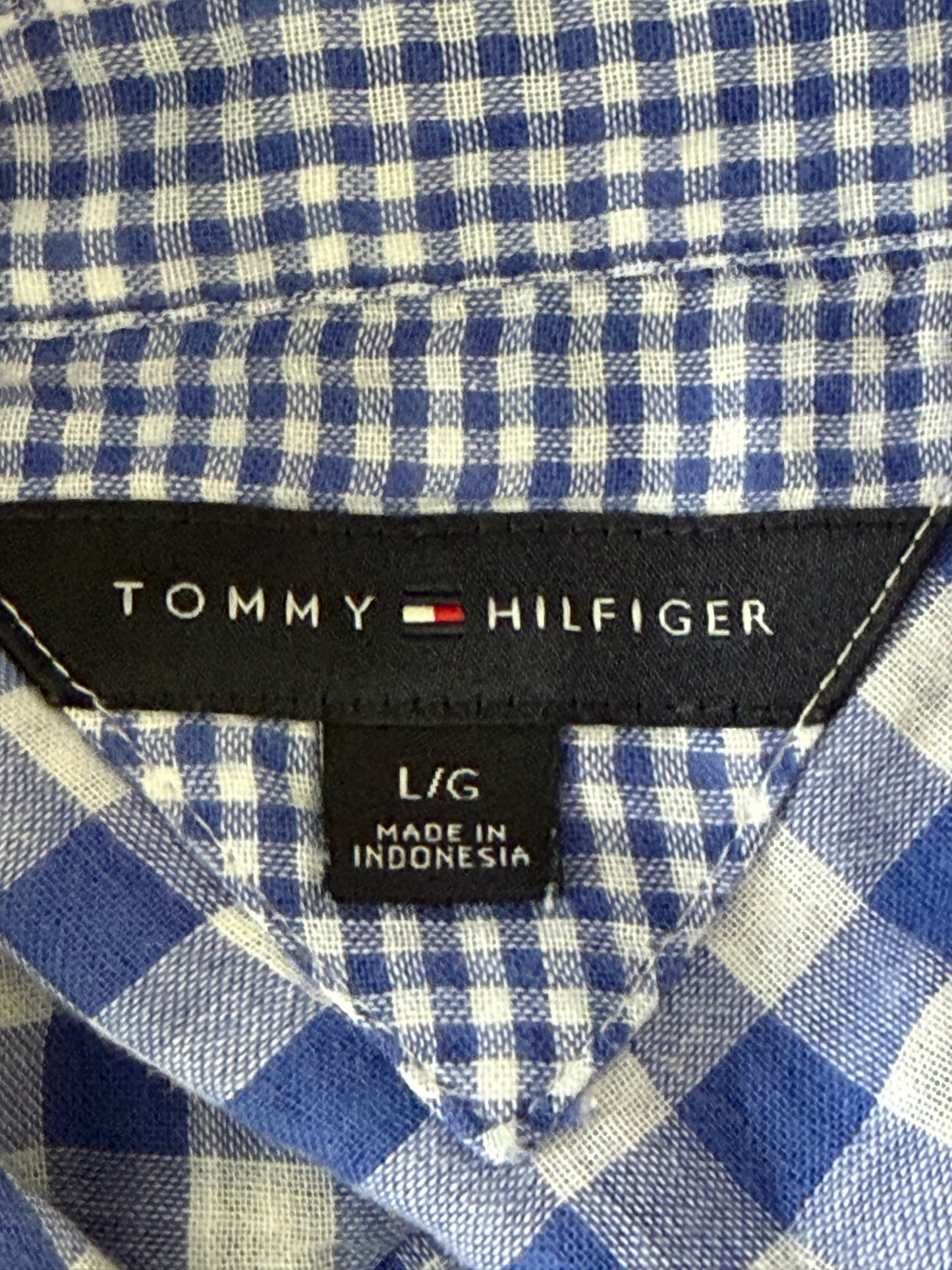 Chemise Tommy Hilfiger vichy bleu & blanc
