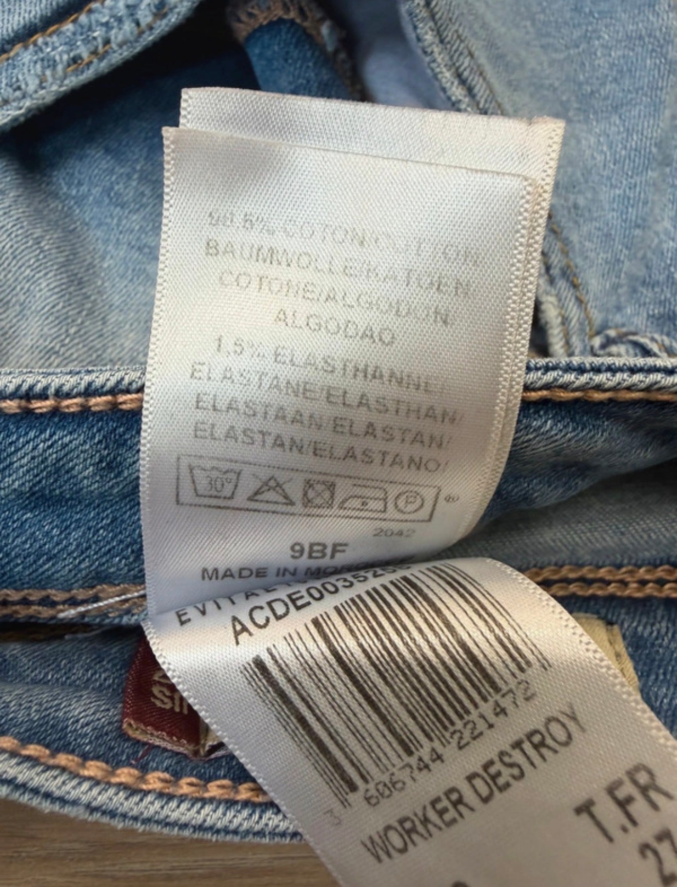 Jean Kaporal 5 Evita Worker Destroy – Jean Slim Destroy - Taille S