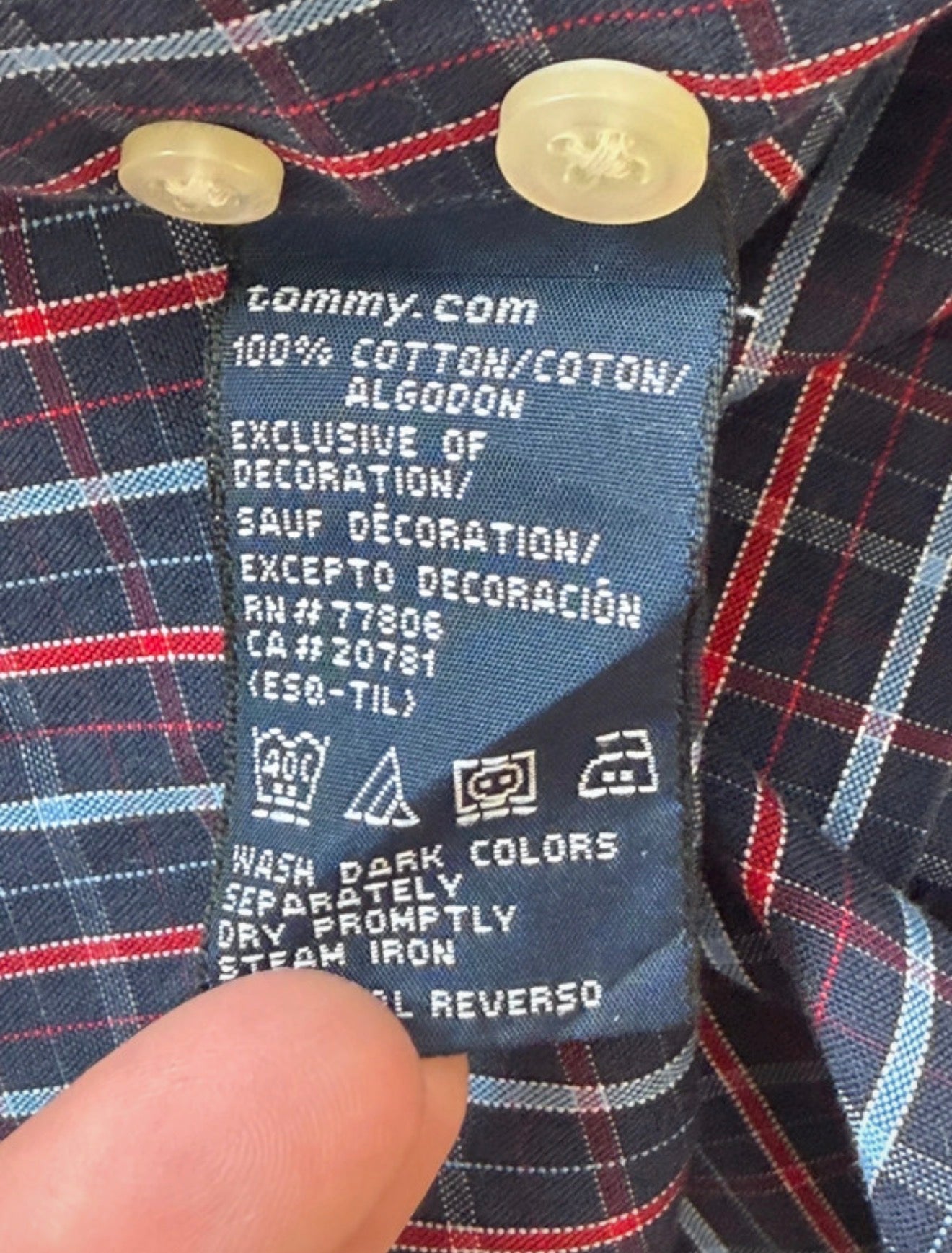 Chemise à carreaux - Tommy Hilfiger - Taille XL