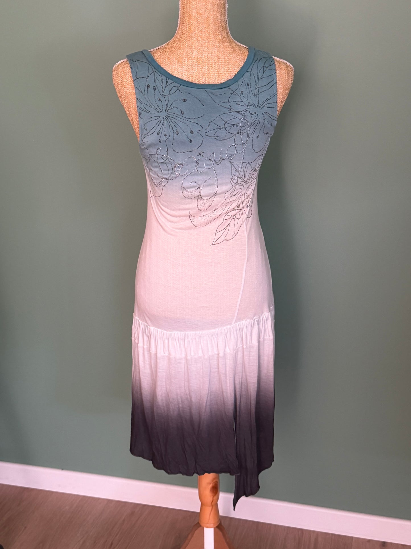 Robe Desigual bleu ciel & gris – Taille L