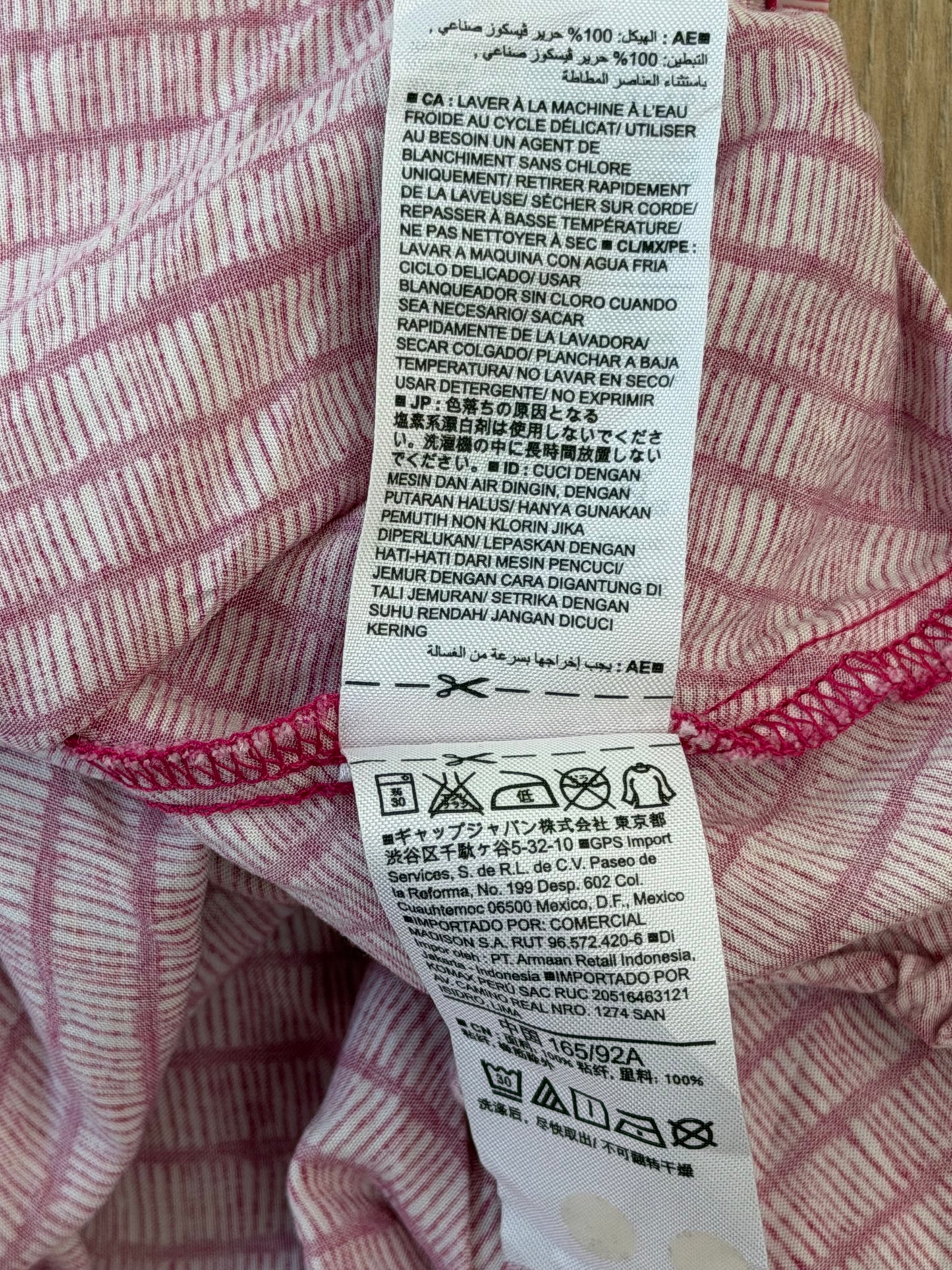 Robe patineuse rose à rayures fines en viscose – Taille M