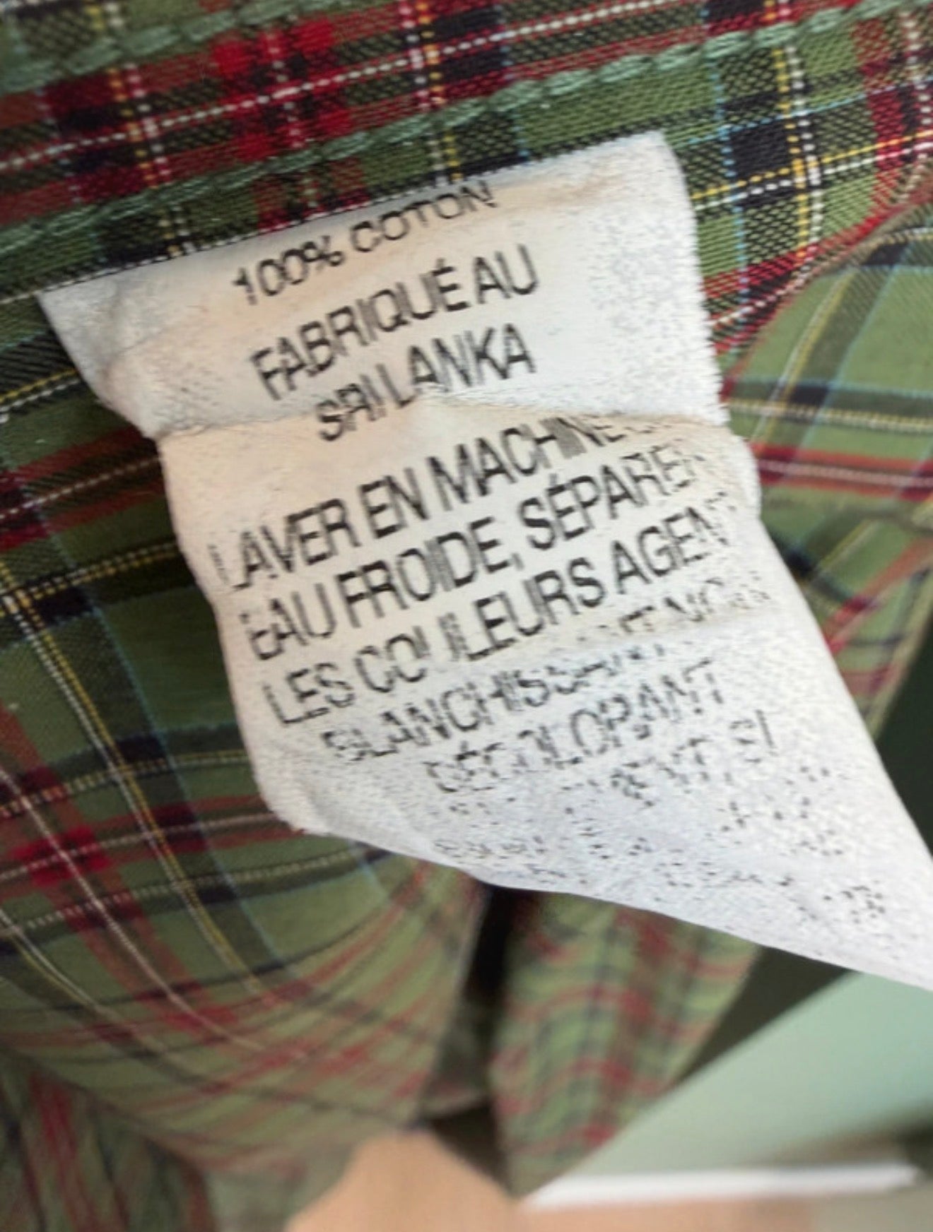 Chemise à carreaux vert & bordeaux- L.L.Bean - Taille XXL