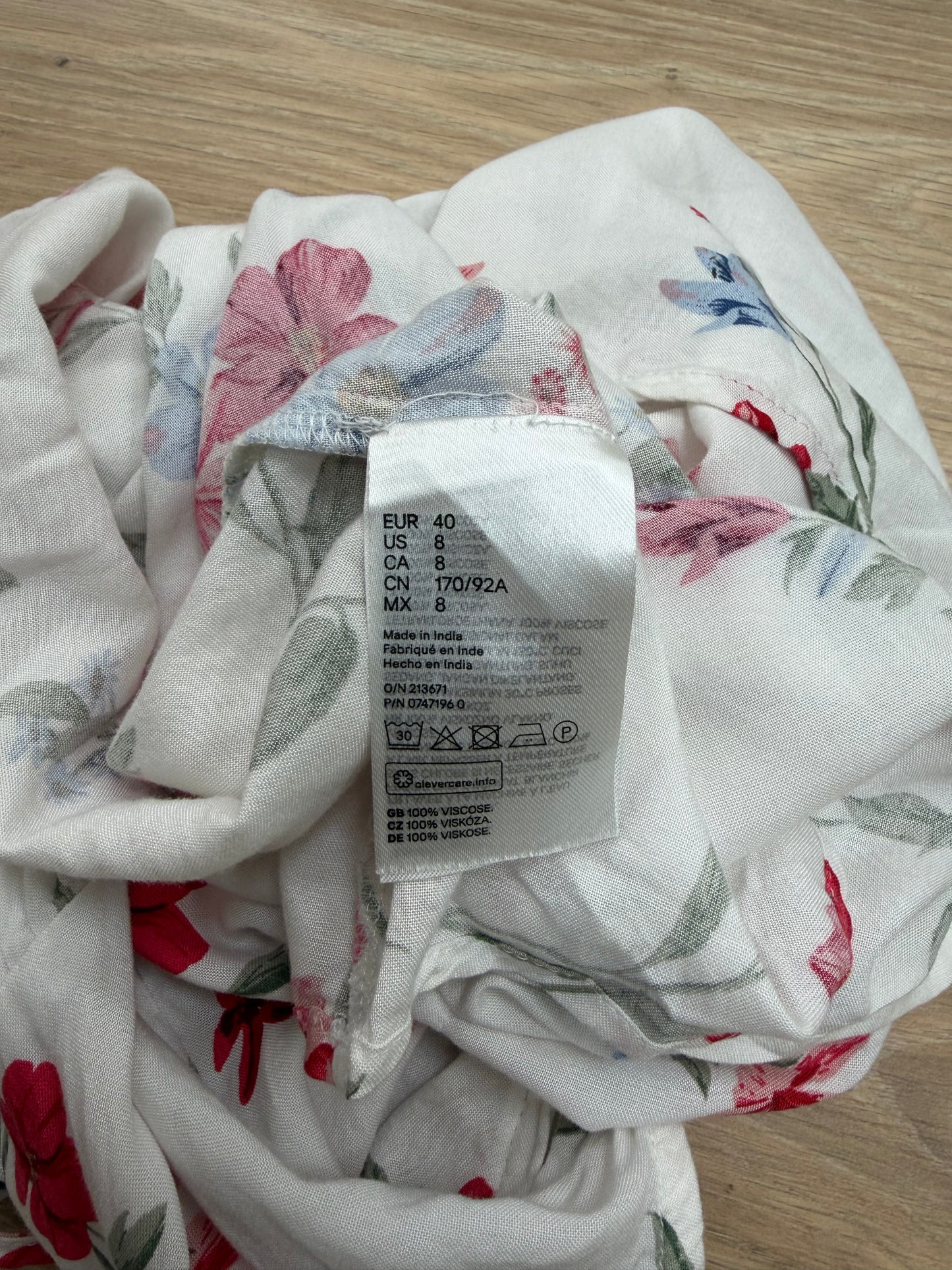 Robe H&M fleurie à fines bretelles - Taille M