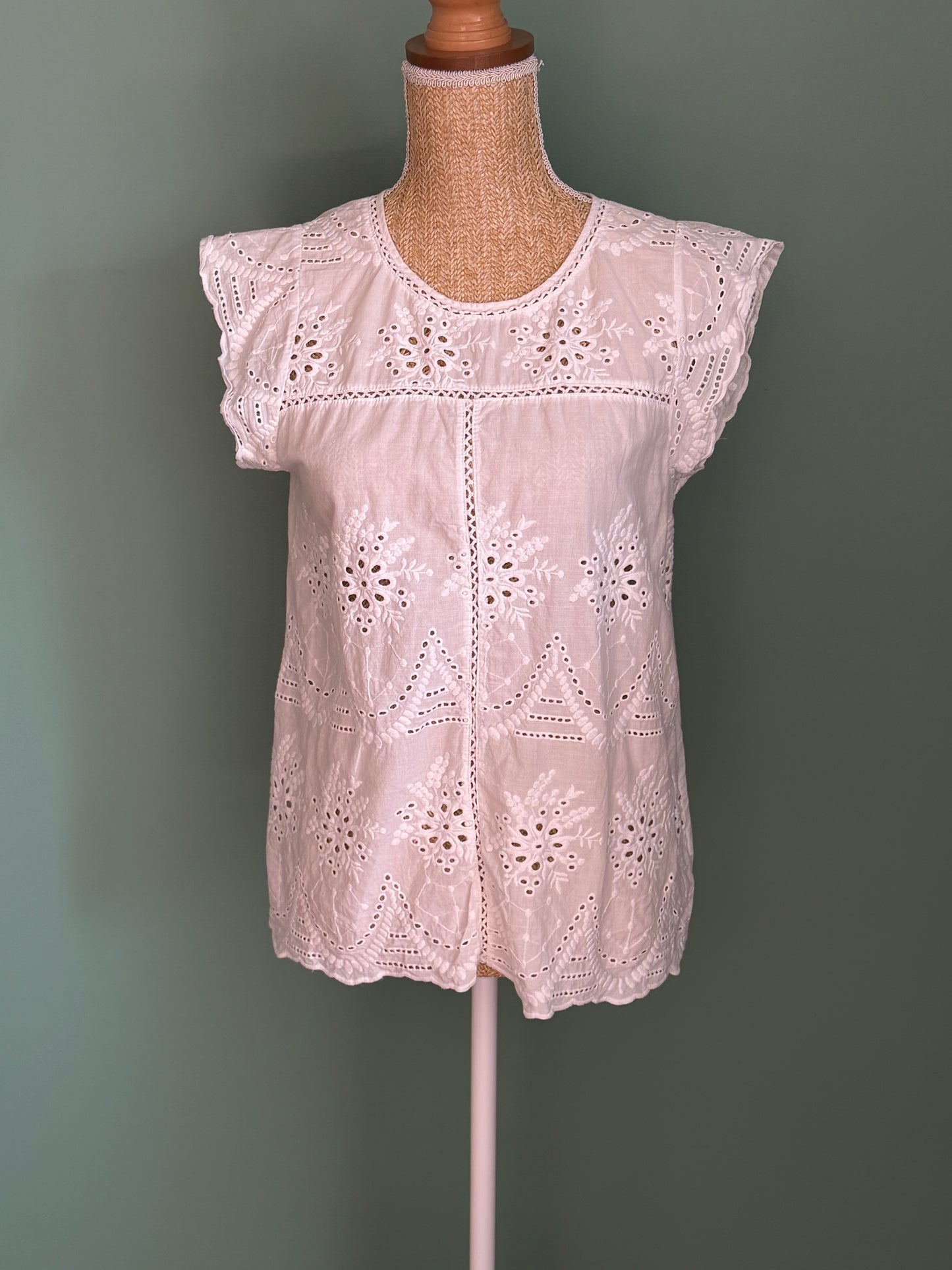 Blouse brodée blanche – Taille XL