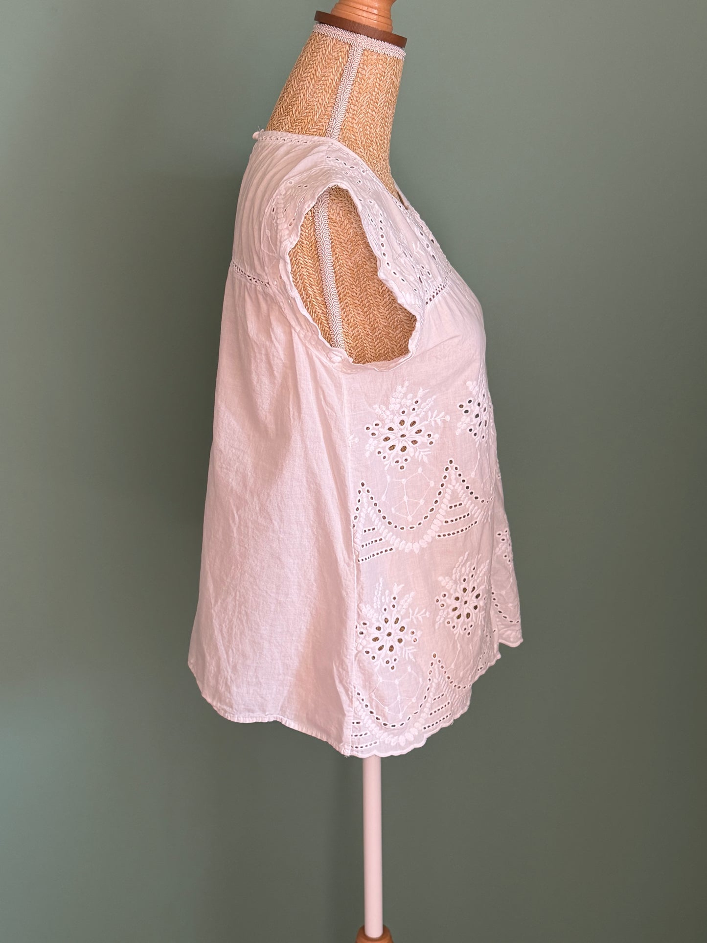 Blouse brodée blanche – Taille XL