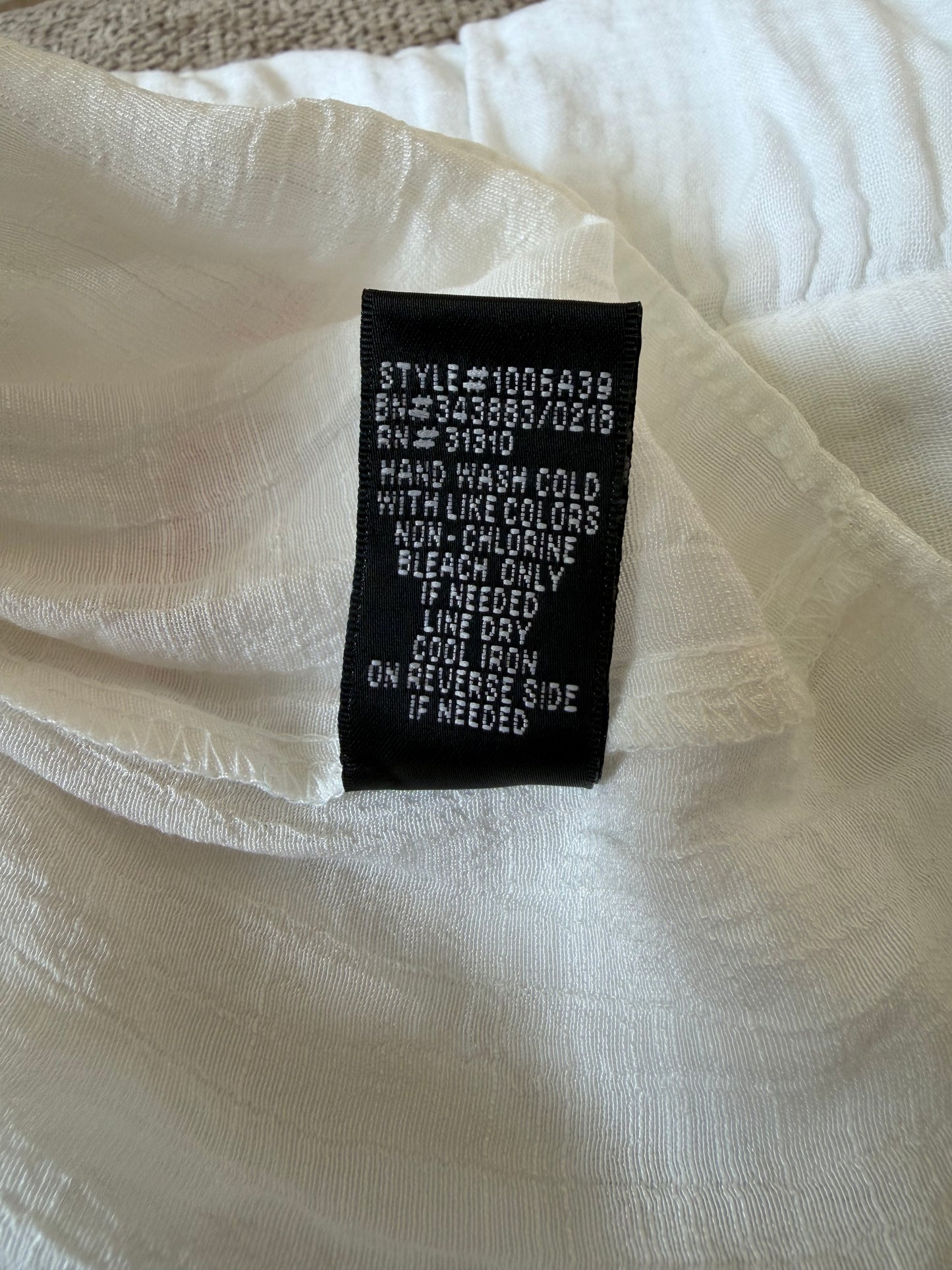 Top bohème blanc épaules dénudées – Taille M