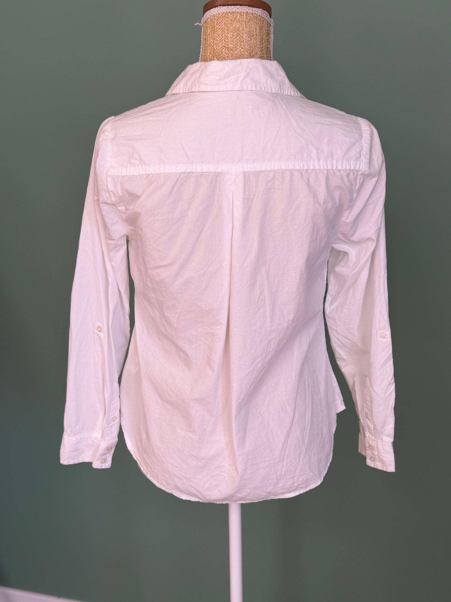 Chemise blanche brodée en coton – Taille M