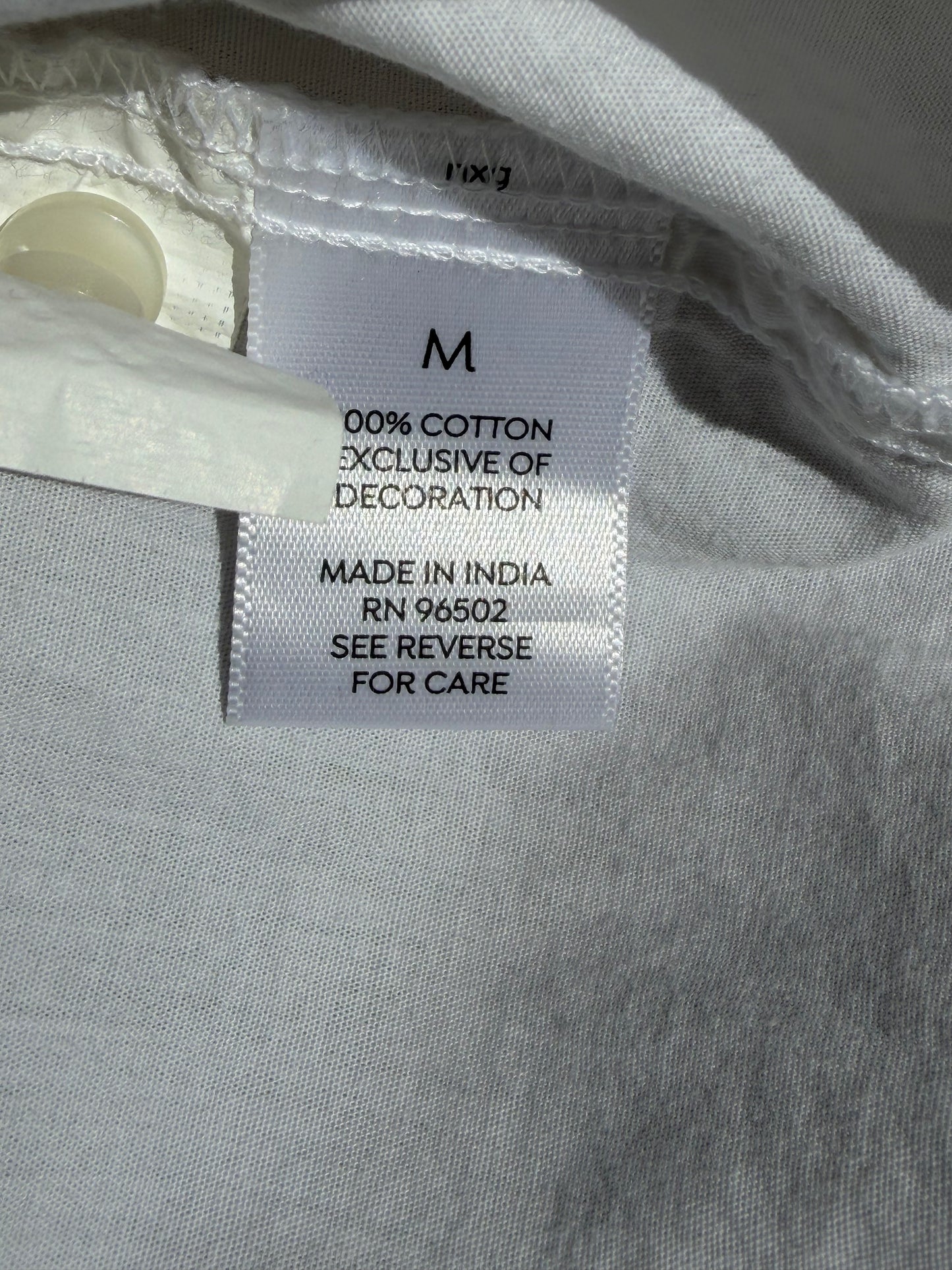 Chemise blanche brodée en coton – Taille M