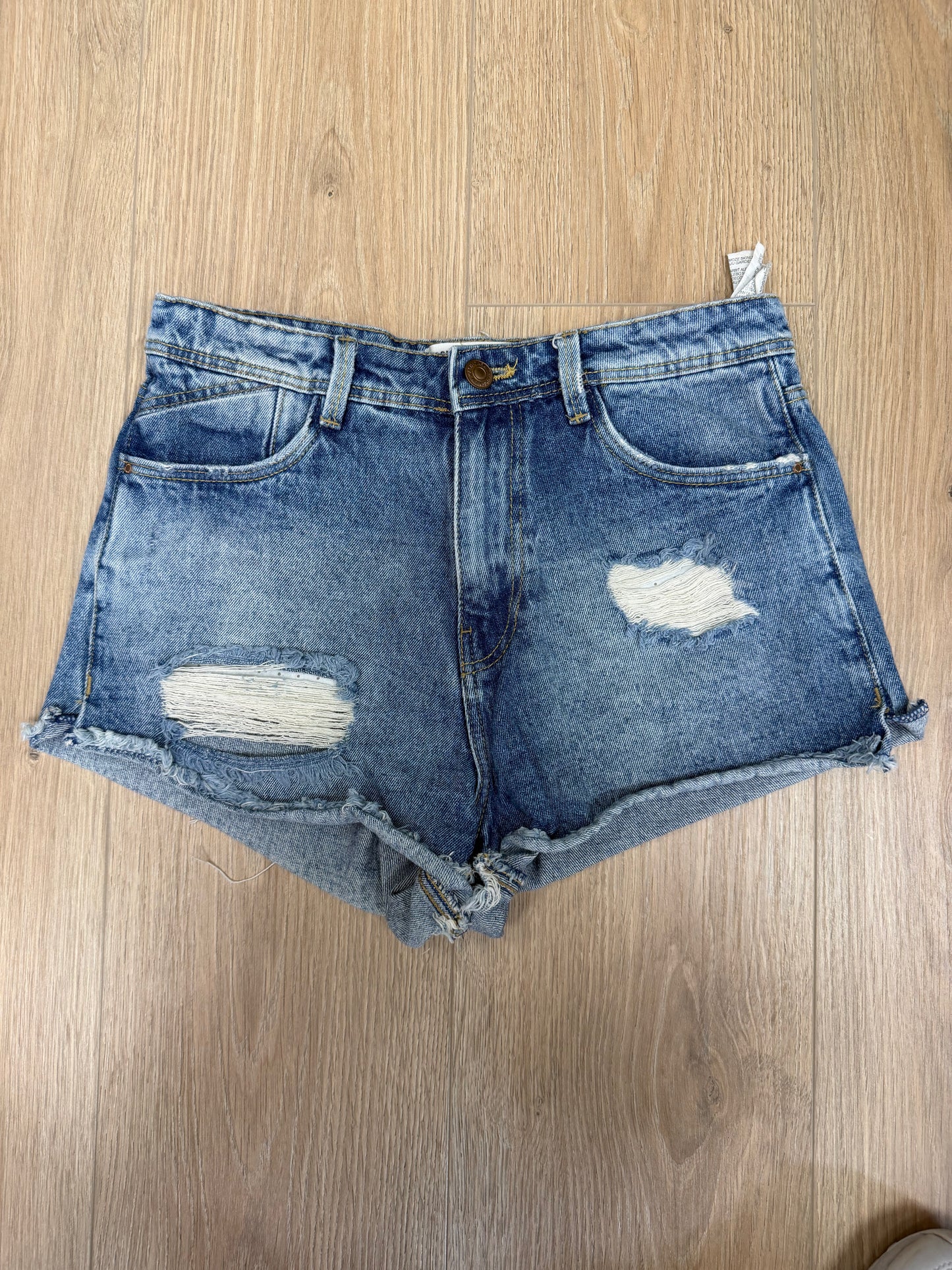 Short en jean Zara TRF Denim femme destroy taille 36 100% coton