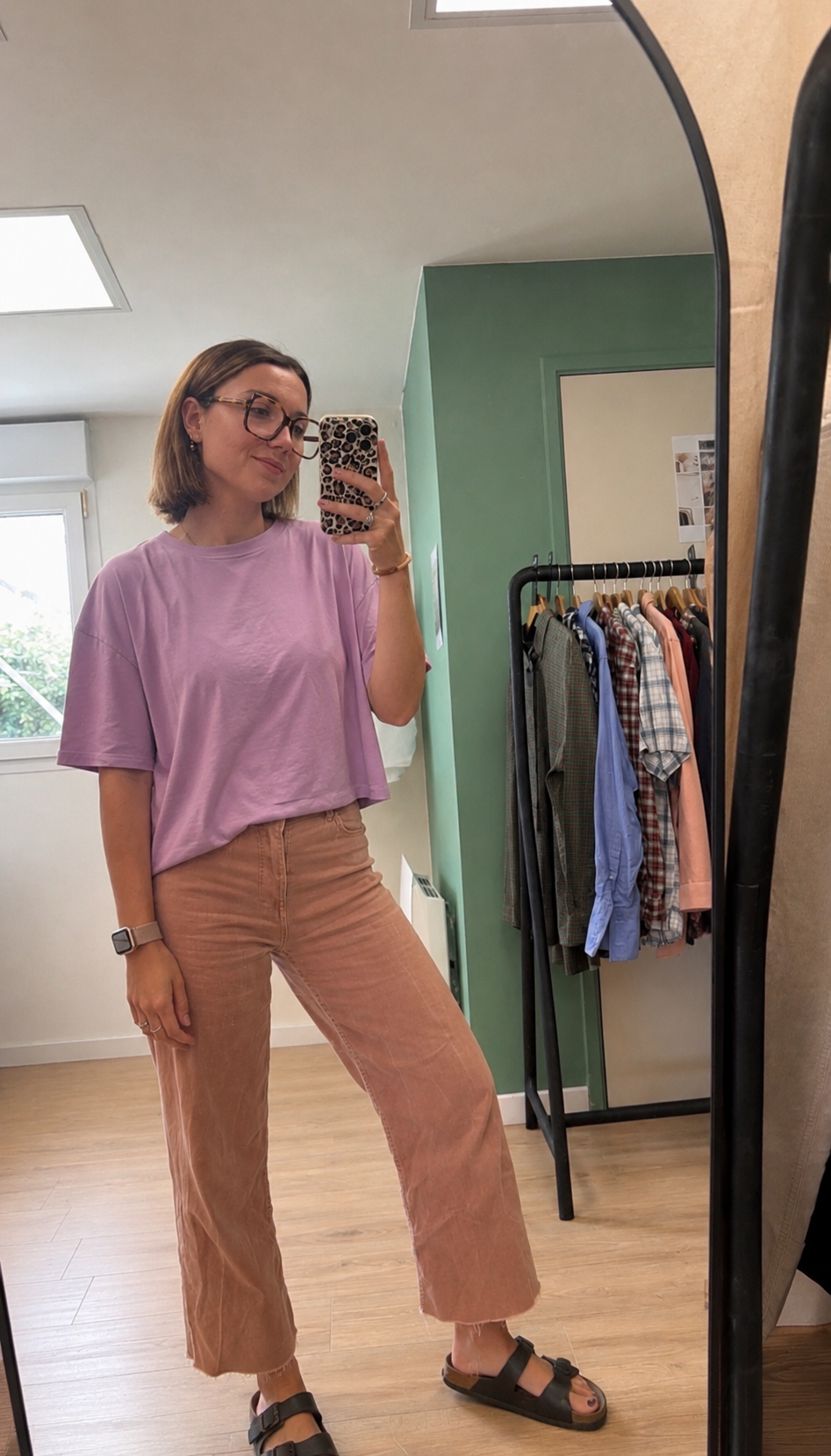T-shirt oversize rose lilas ZARA – Taille M