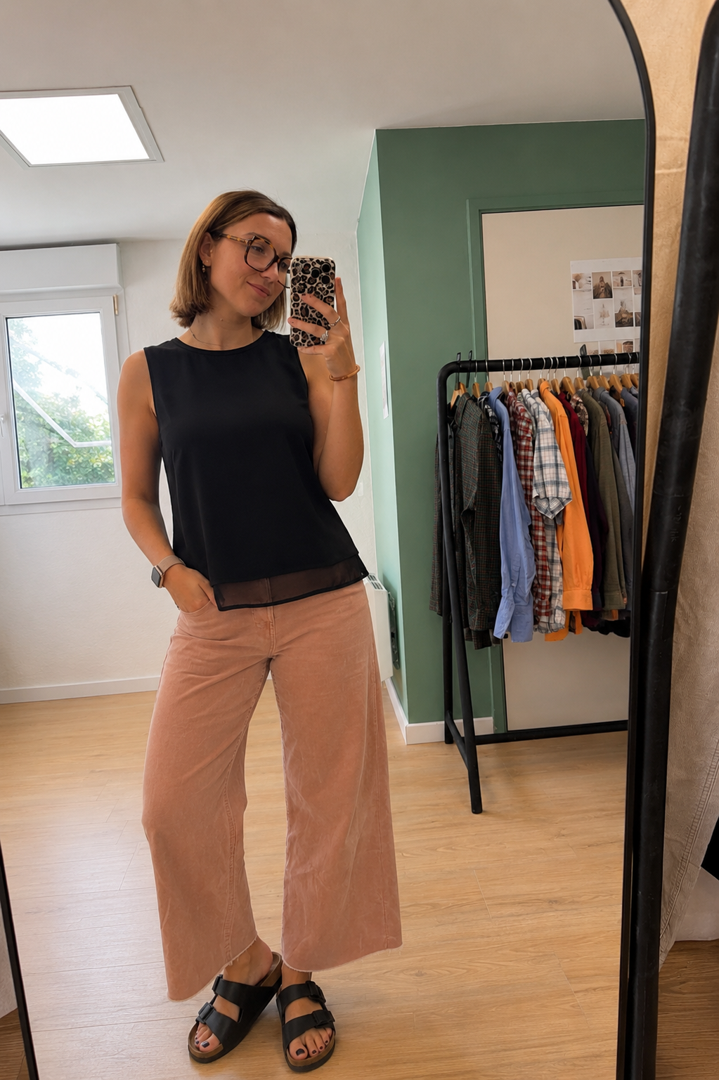 Débardeur noir H&M femme fluide sans manches taille 36