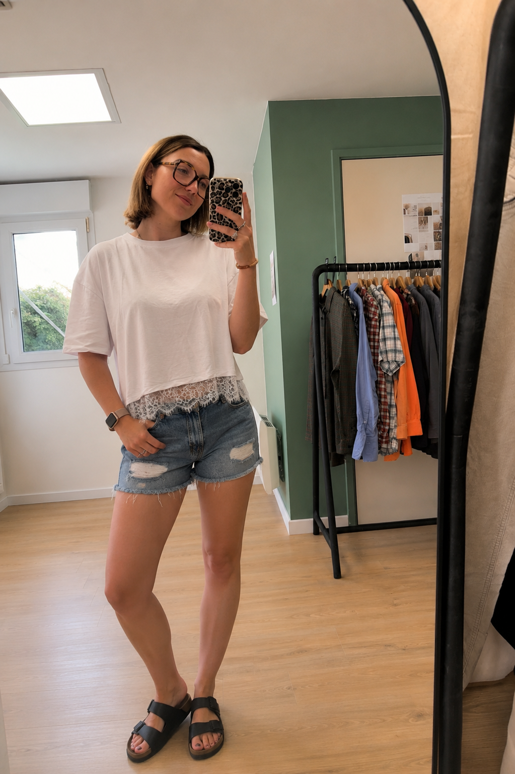 Short en jean Zara TRF Denim femme destroy taille 36 100% coton
