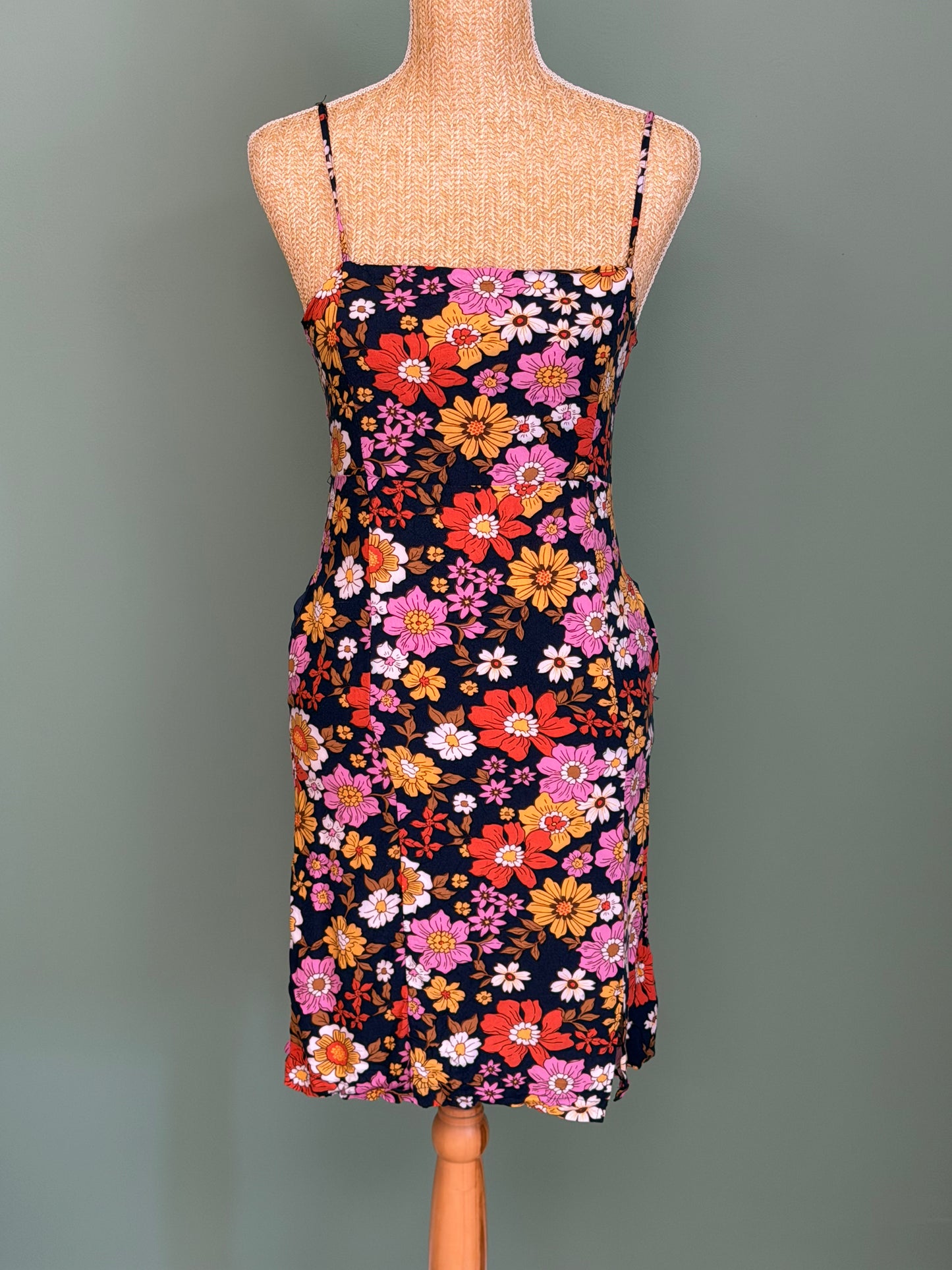 Robe fleurie noire femme taille S
