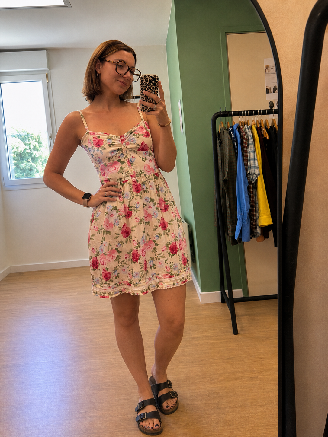 Robe fleurie Abercrombie & Fitch femme taille S en coton