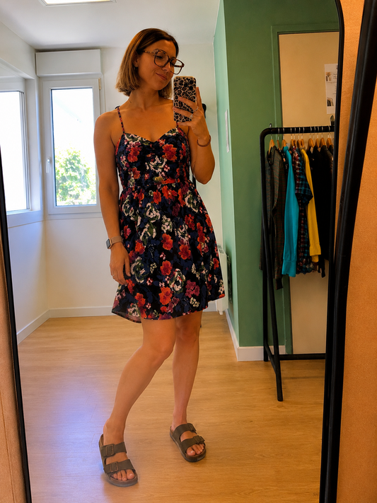 Robe fleurie multicolore femme taille M