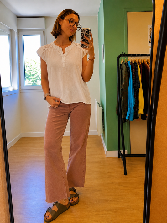 Blouse blanche SHEIN femme taille XL