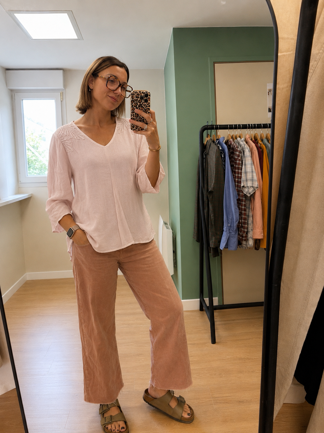 Blouse blanche à dentelle crochetée dos femme M/L en viscose