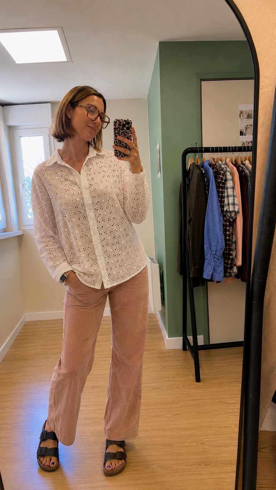 Chemise Lucky Brand en broderie anglaise blanche femme M