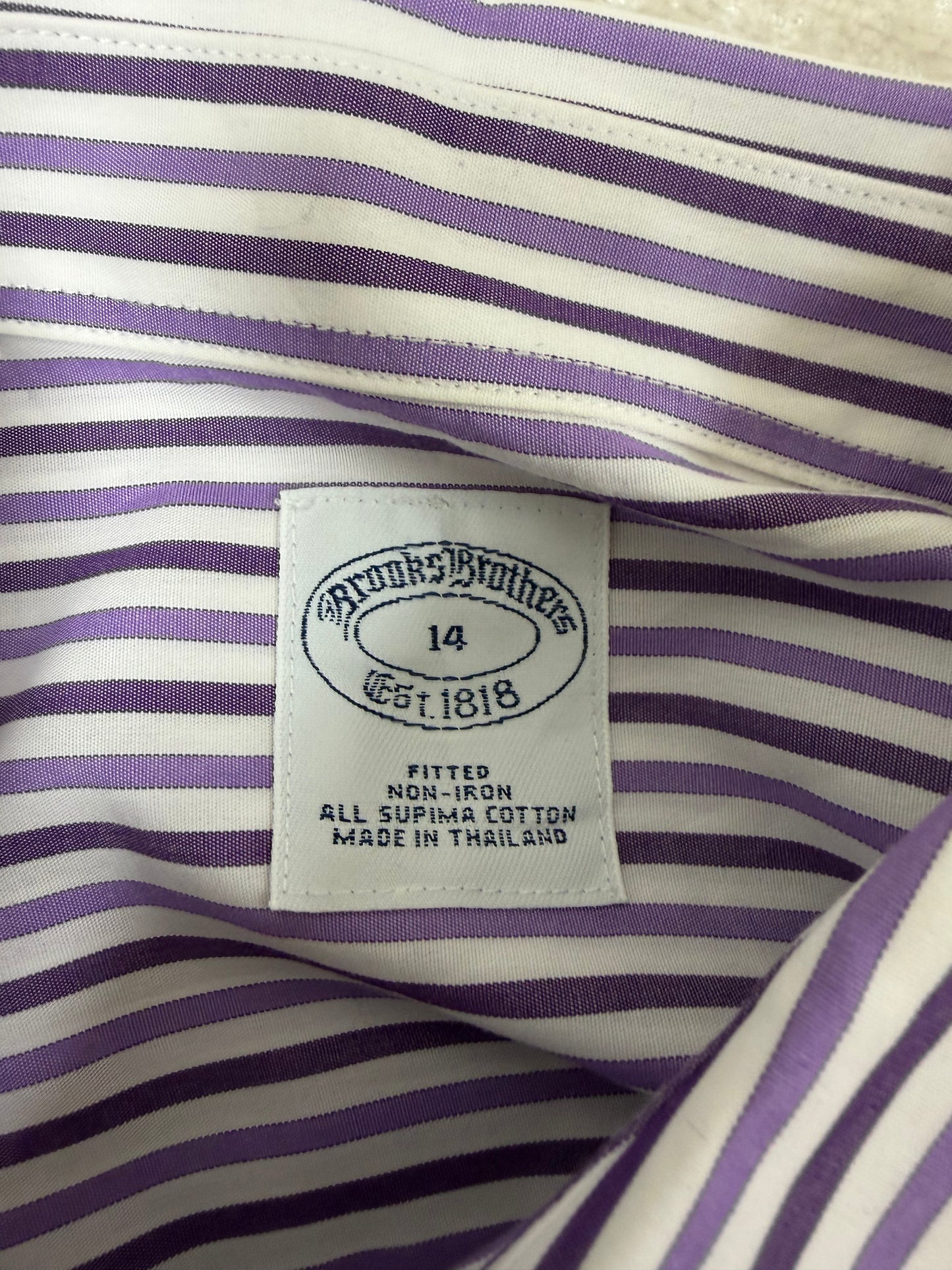 Chemise rayée Brooks Brothers – coton Supima