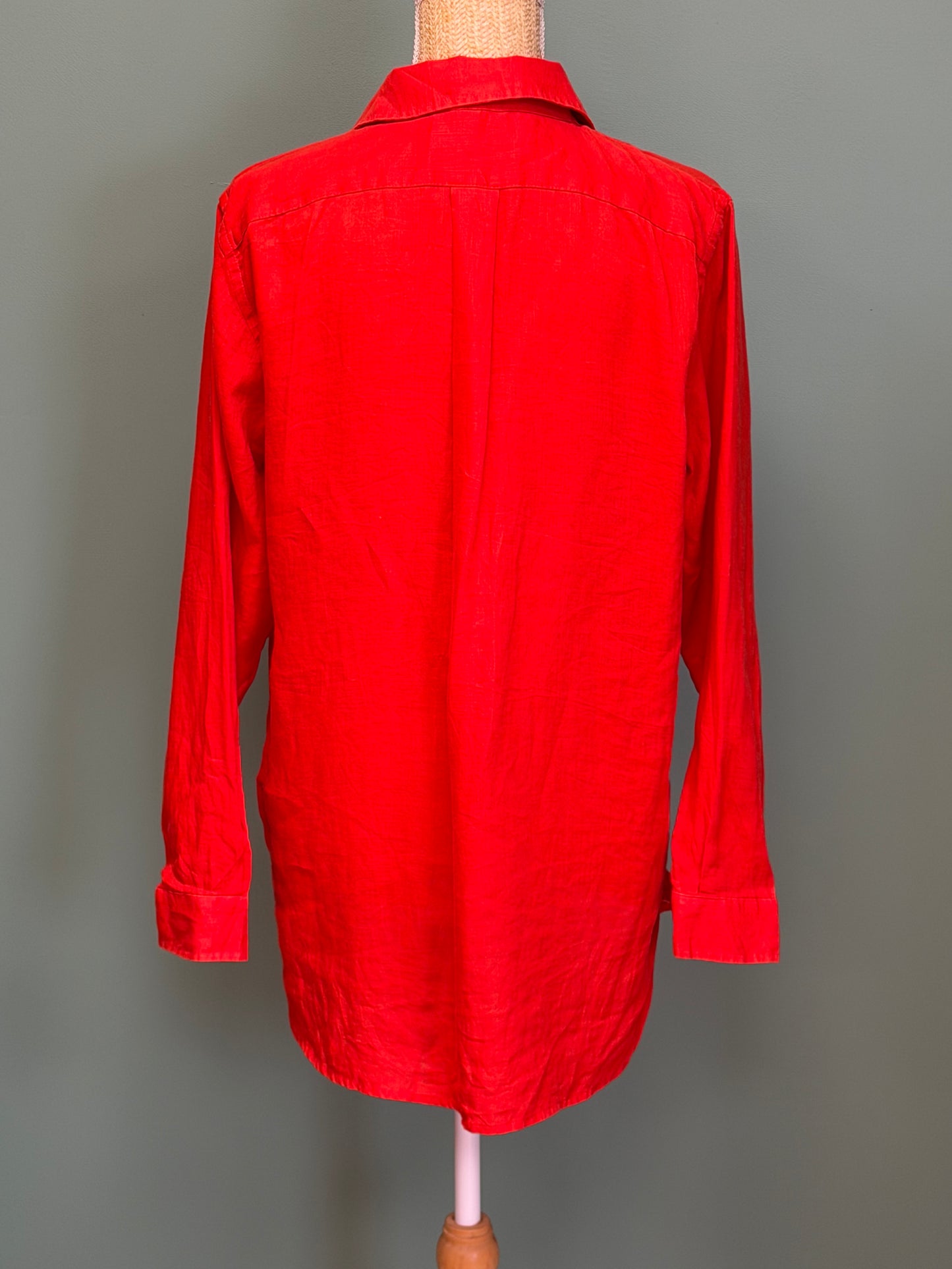 Chemise en lin Lauren Ralph Lauren rouge corail