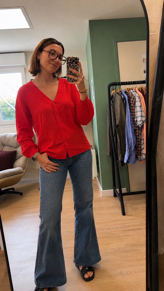Blouse Fluide Rouge - Rue Mazarine - M